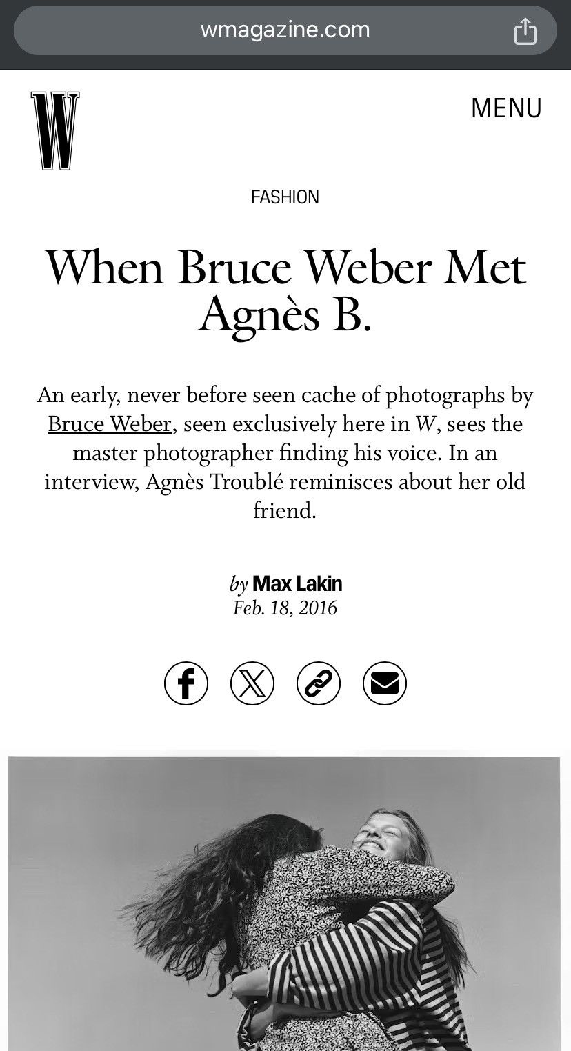 Vintage × Weber × agnes b. 🔥🔥🔥RARE!!1983 Bruce weber for Agnes B Size US M / EU 48-50 / 2 - 12 Thumbnail
