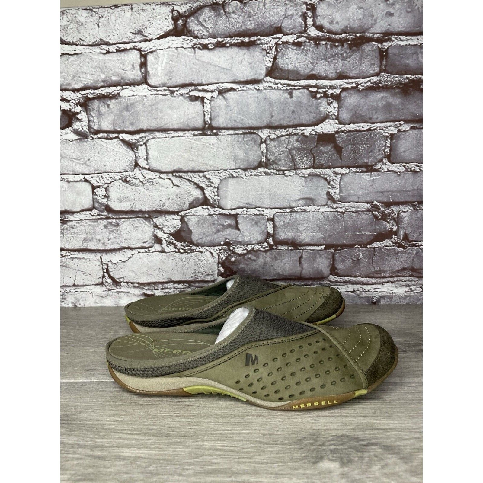 Merrell Merrell Rumba Moss Green Suede Leather Stretch Mesh Shoes Wo Size US 8 / IT 38 - 12 Thumbnail