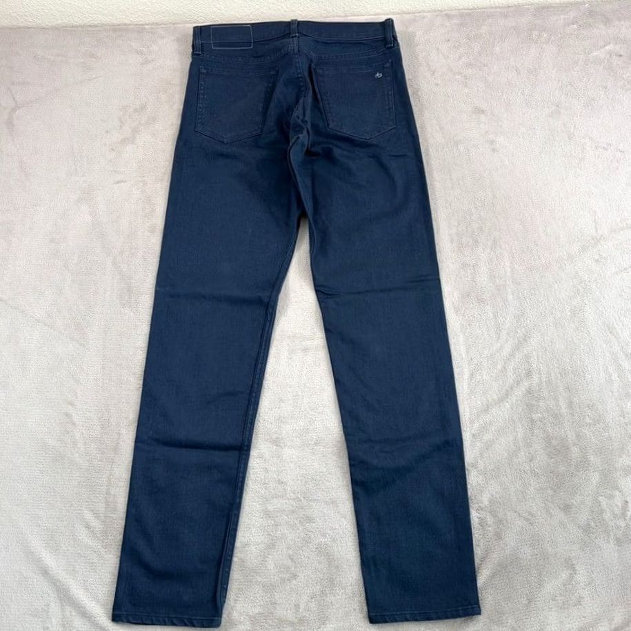 Rag & Bone rag & bone Jeans Slim Straight Denim Coated Navy Men 32x35 Button Fly USA Size US 32 / EU 48 - 6 Thumbnail