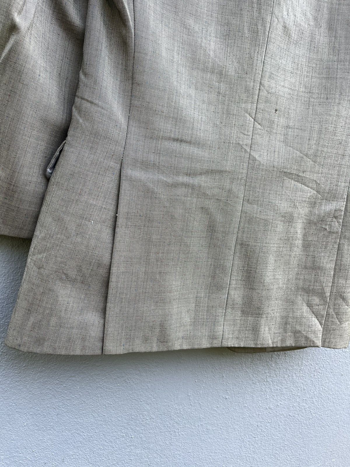 Designer Vintage Valentino World Blazer - Size 46 - Gray Herringbone Size 38L - 13 Thumbnail