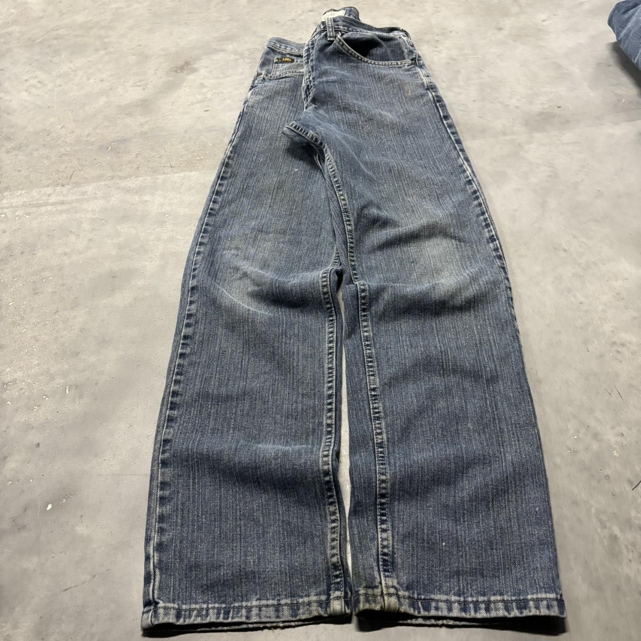 Japanese Brand × Vintage Crazy Vintage Y2K/2000s Grunge Dark Wash Denim Jeans! Size US 32 / EU 48 - 3 Thumbnail