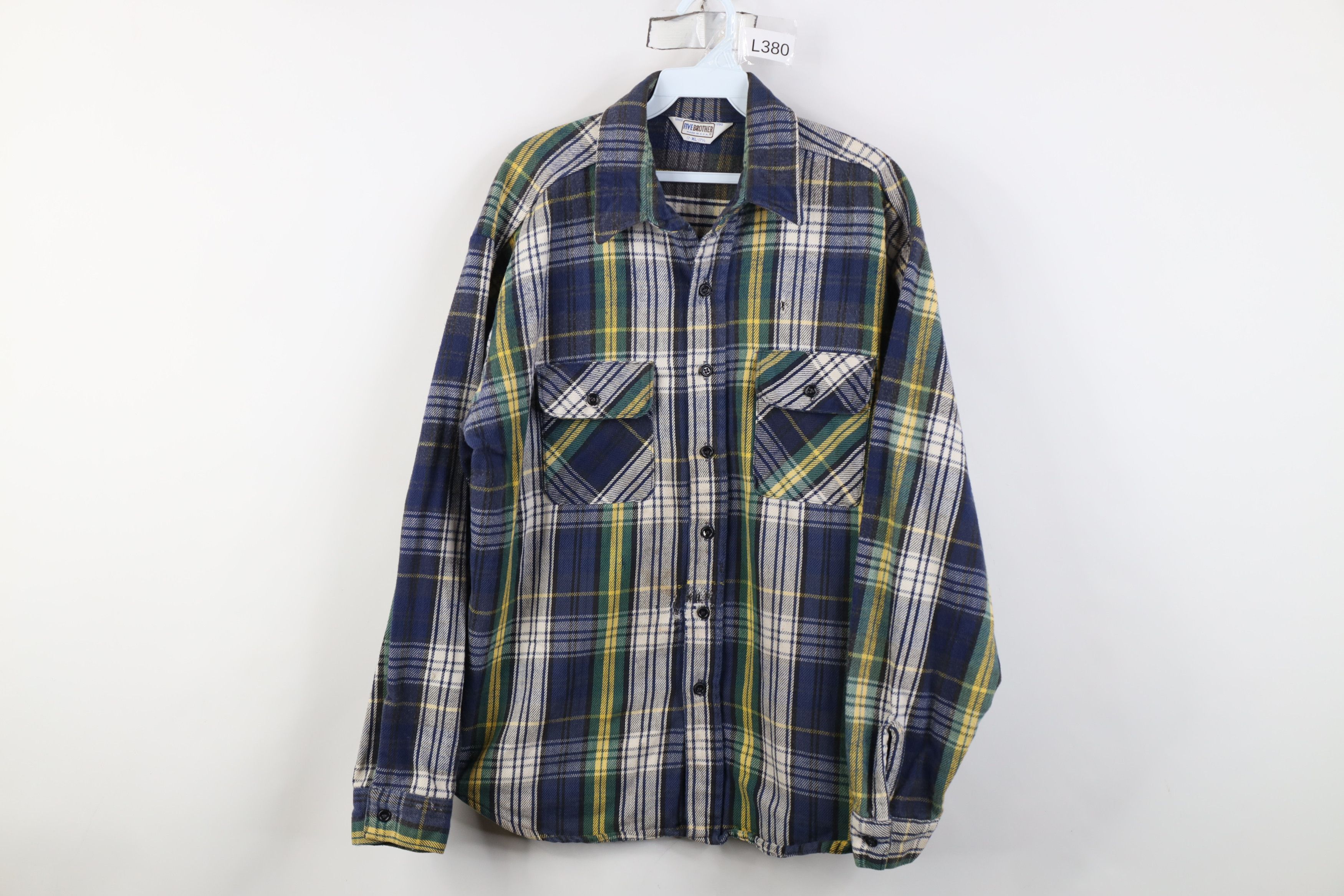 FiveBrother Vintage 70s Five Brother Collared Button Shirt USA Size US XL / EU 56 / 4 - 1 Thumbnail