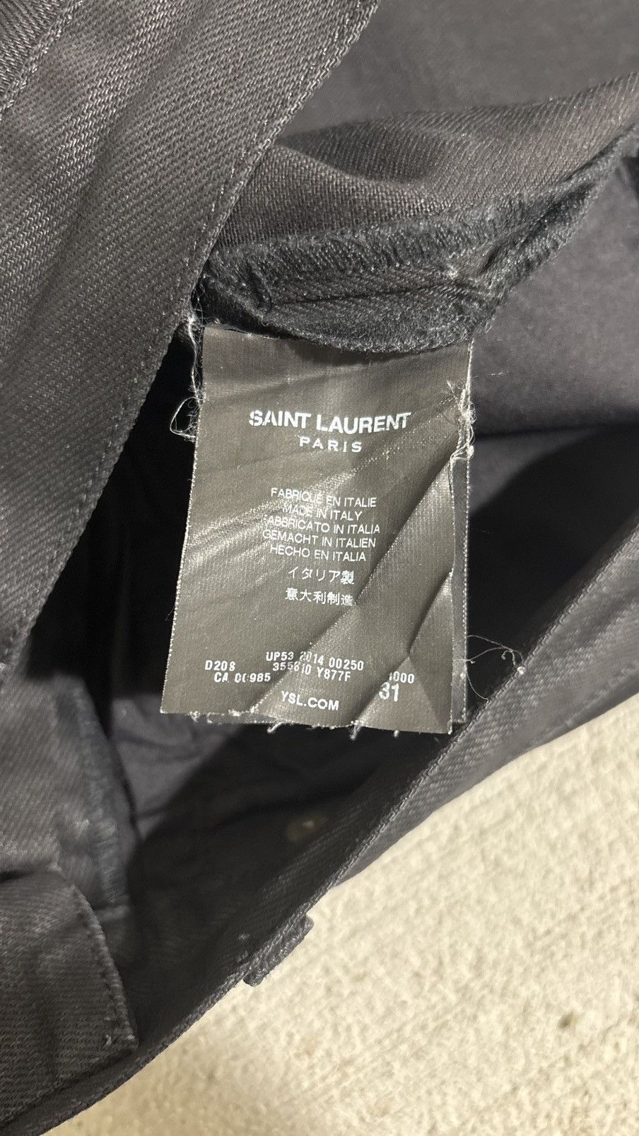 Saint Laurent Paris Saint Laurent Paris D02 Denim Size US 31 - 13 Thumbnail