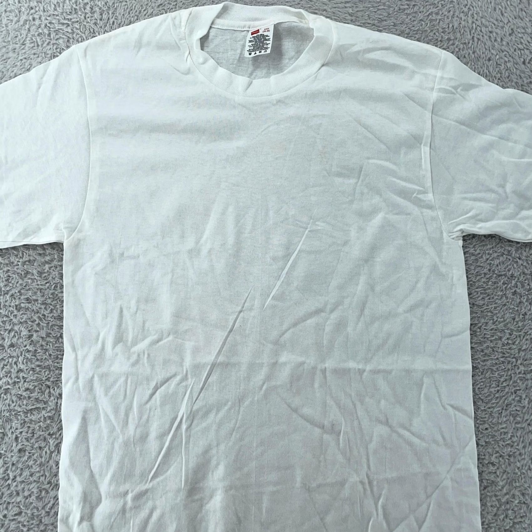 Hanes Vintage Hanes White Shirt Mens XS/S Crewneck Short Sleeve Cotton Basic Tee Size US XS / EU 42 / 0 - 2 Thumbnail