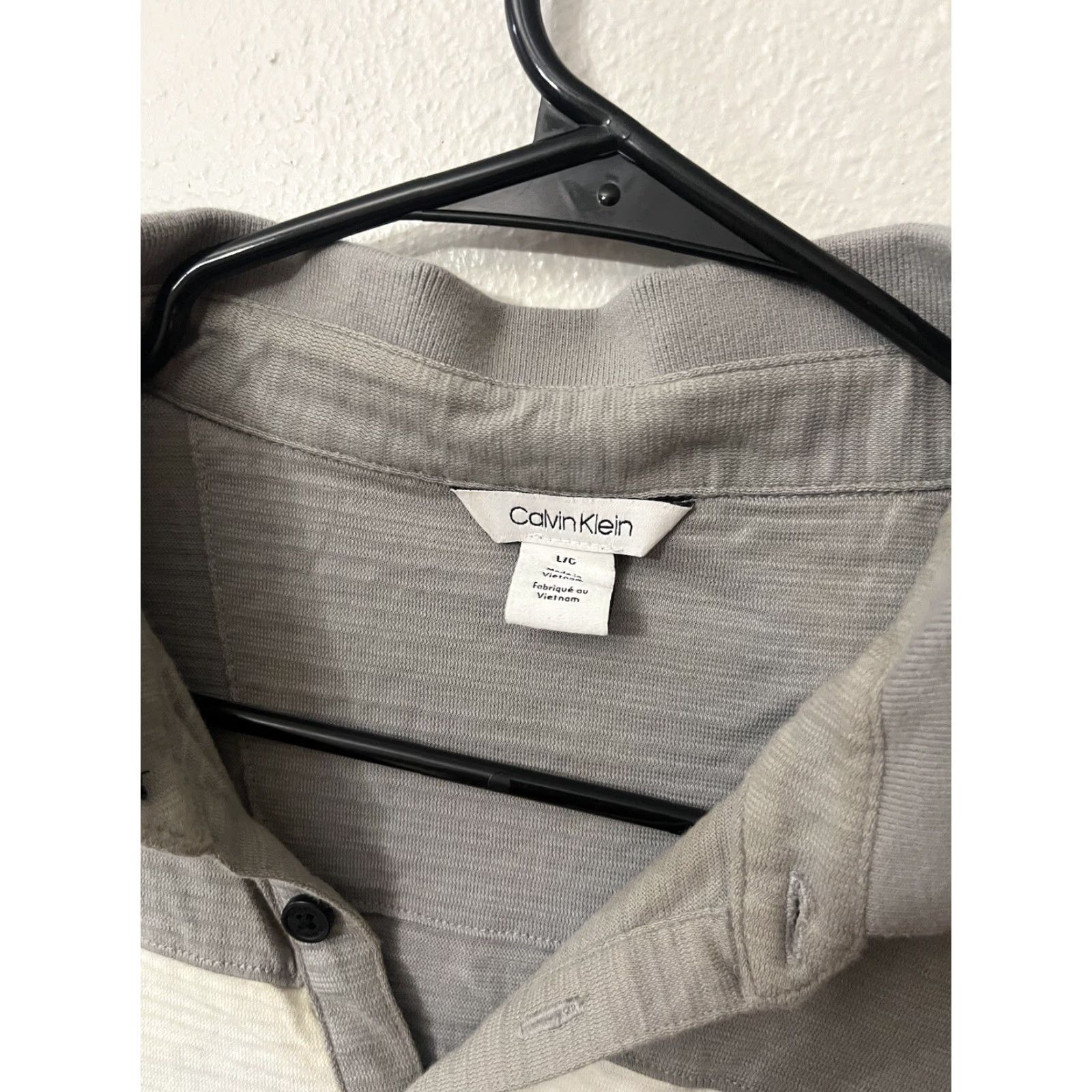 Calvin Klein Calvin Klein Polo Shirt Short Sleeve Men L Black White Gray Striped Shirt Men’s Large Multicolor Size US L / EU 52-54 / 3 - 2 Thumbnail