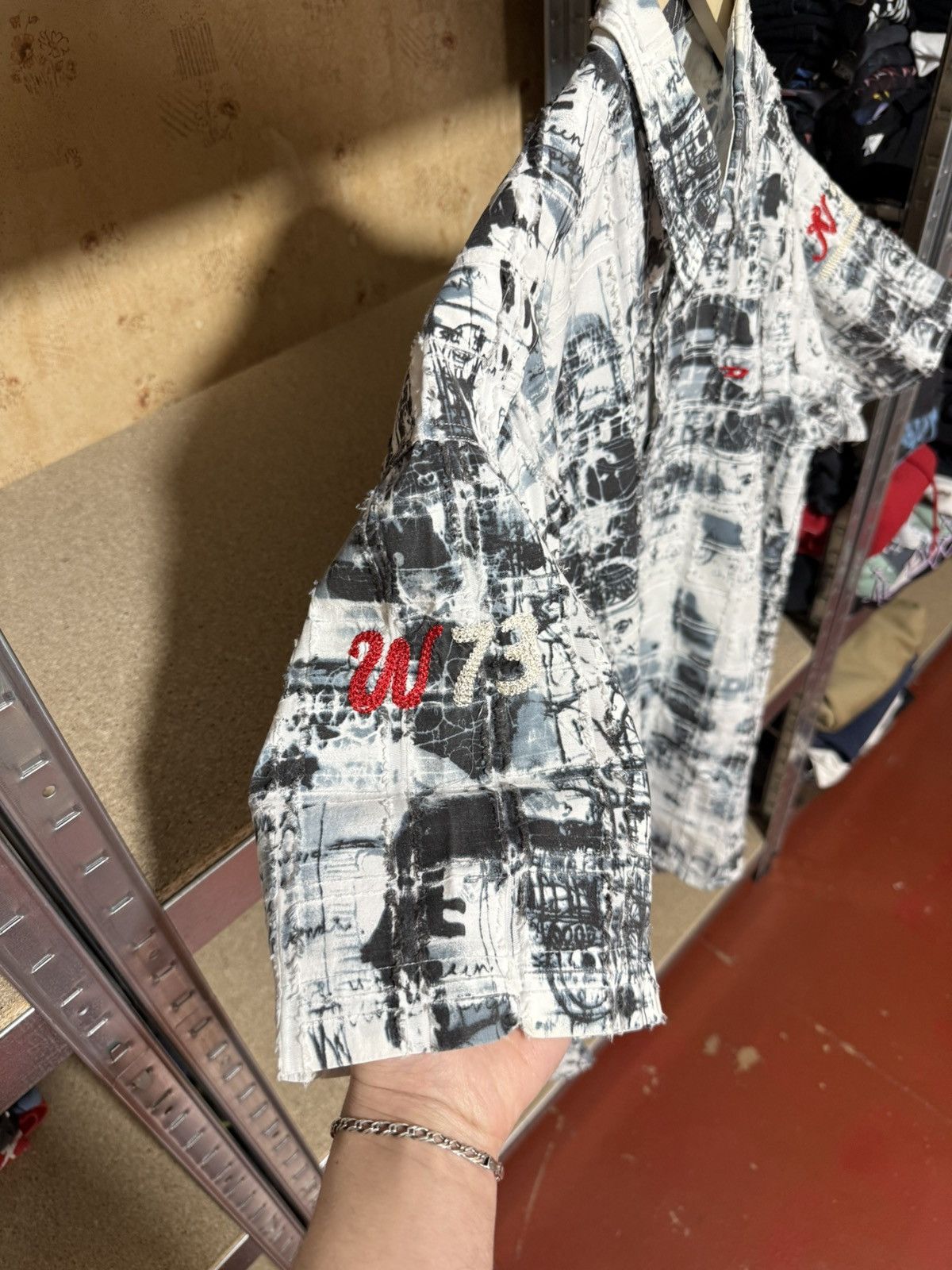 Diesel × Vintage Vintage 90’s Diesel Logo Button Shirt Y2K Hype Rare Retro Size US L / EU 52-54 / 3 - 7 Thumbnail