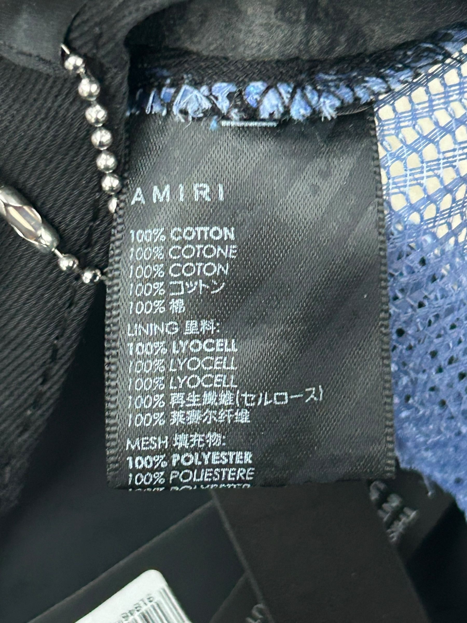Amiri Amiri Navy & White MA Logo Trucker Hat Size ONE SIZE - 7 Thumbnail