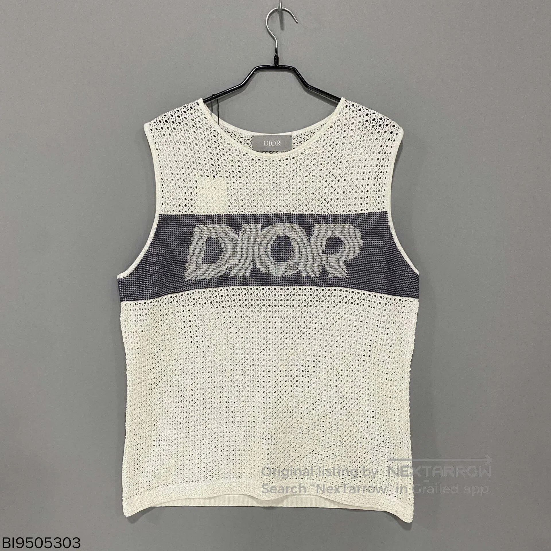 Dior dior logo mesh sleeveless vest in white. Size US L / EU 52-54 / 3 - 1 Thumbnail