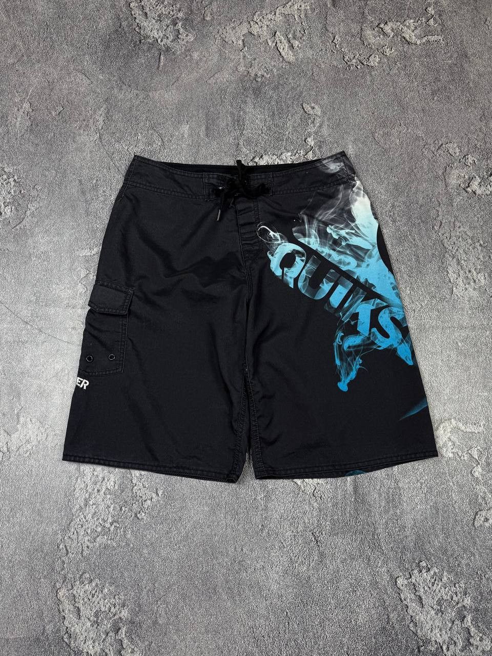 Quiksilver Y2K Quiksilver Blue Burn Flame 2000s Surf Style Vintage Size US 30 / EU 46 - 1 Thumbnail