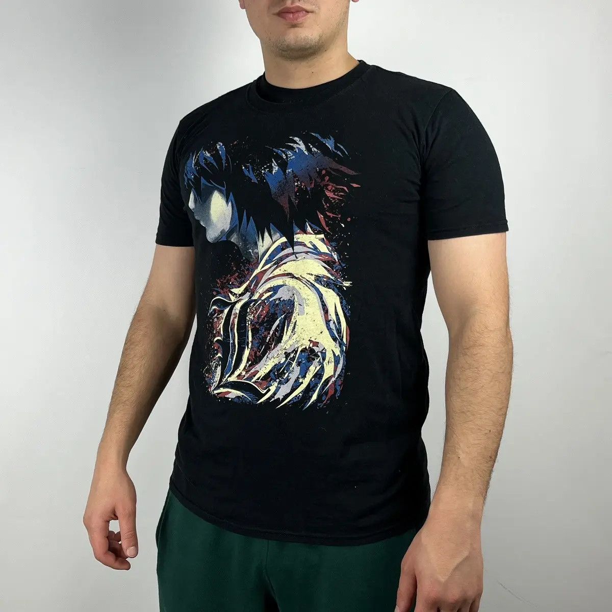 Anime Movie Death note L Tshirt size Medium Size US M / EU 48-50 / 2 - 1 Thumbnail
