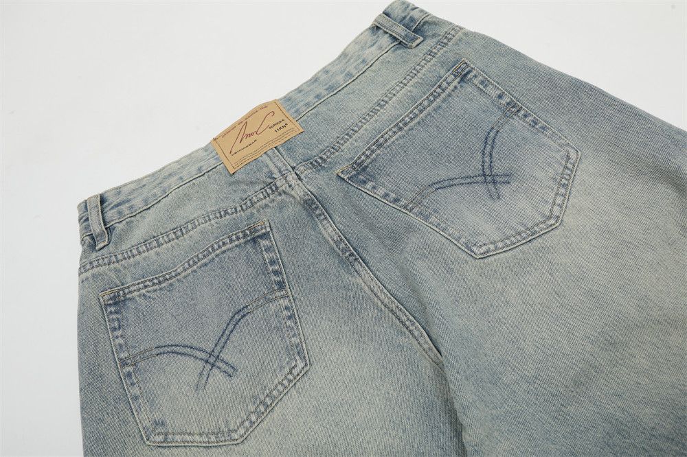 Japanese Brand × Jean Men's street loose washed simple versatile scimitar jeans Size US 32 / EU 48 - 6 Thumbnail