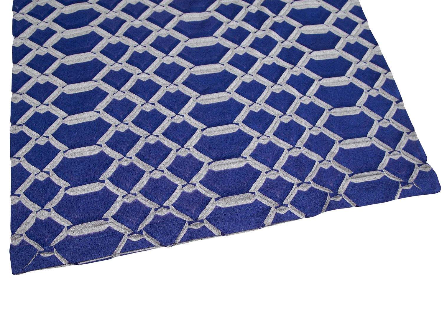 Issey Miyake Pleated Check Print T-Shirt in Blue Gray Size 4 Size US XS / EU 42 / 0 - 5 Thumbnail