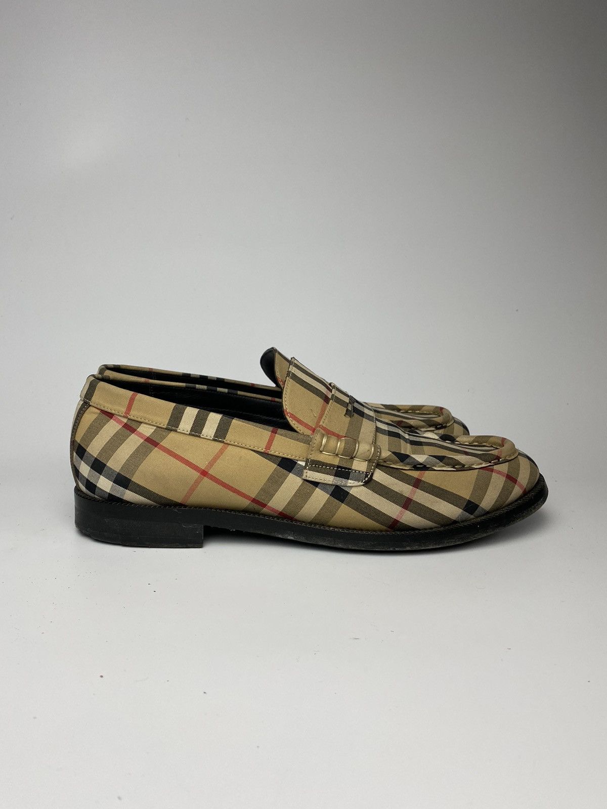 Burberry Burberry Beige Check Bedmont Loafers Size 10us Size US 10 / EU 43 - 6 Thumbnail