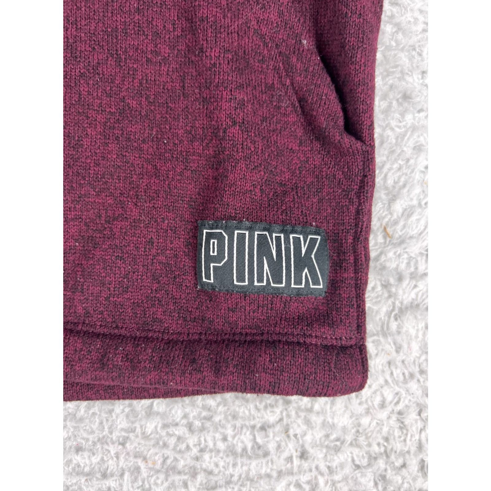Pinko PINK Jacket Womens Small Burgundy 1/4 Zip Knit 100% Polyester Size S / US 4 / IT 40 - 5 Thumbnail