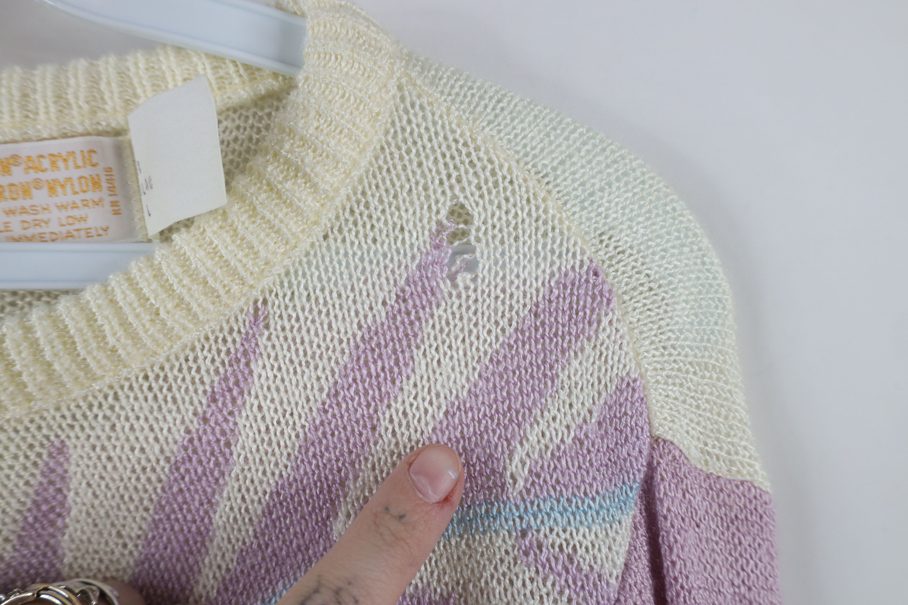 Vintage Vintage 70s Streetwear Abstract Geometric Knit Sweater USA Size L / US 10 / IT 46 - 4 Thumbnail