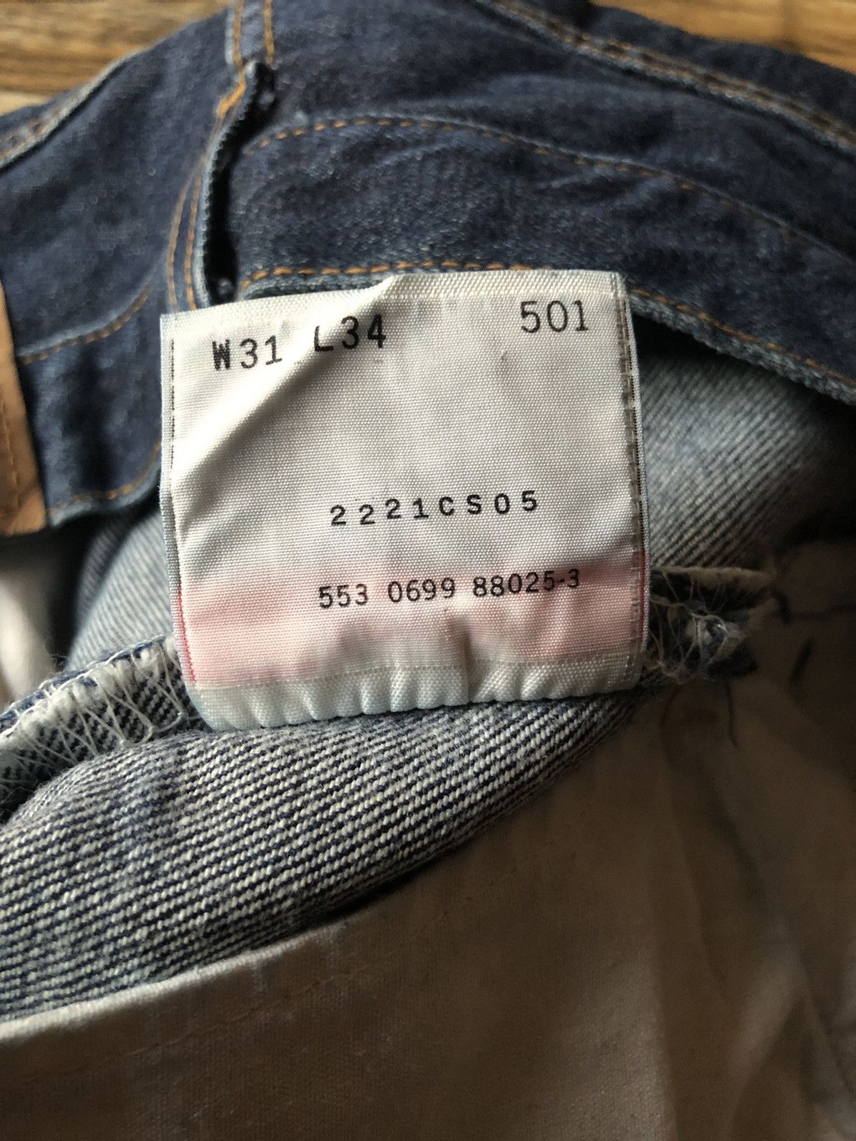 Levi's Size 31x34 Vintage 501 USA Button Fly Late 90s Blue Denim Size US 28 / EU 44 - 13 Thumbnail
