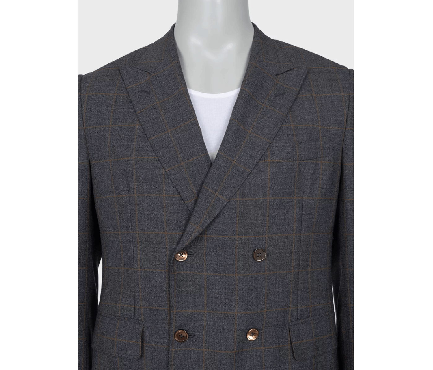 Isaia Isaia Gray Check Wool Suit IT50 L Size 50R - 6 Thumbnail