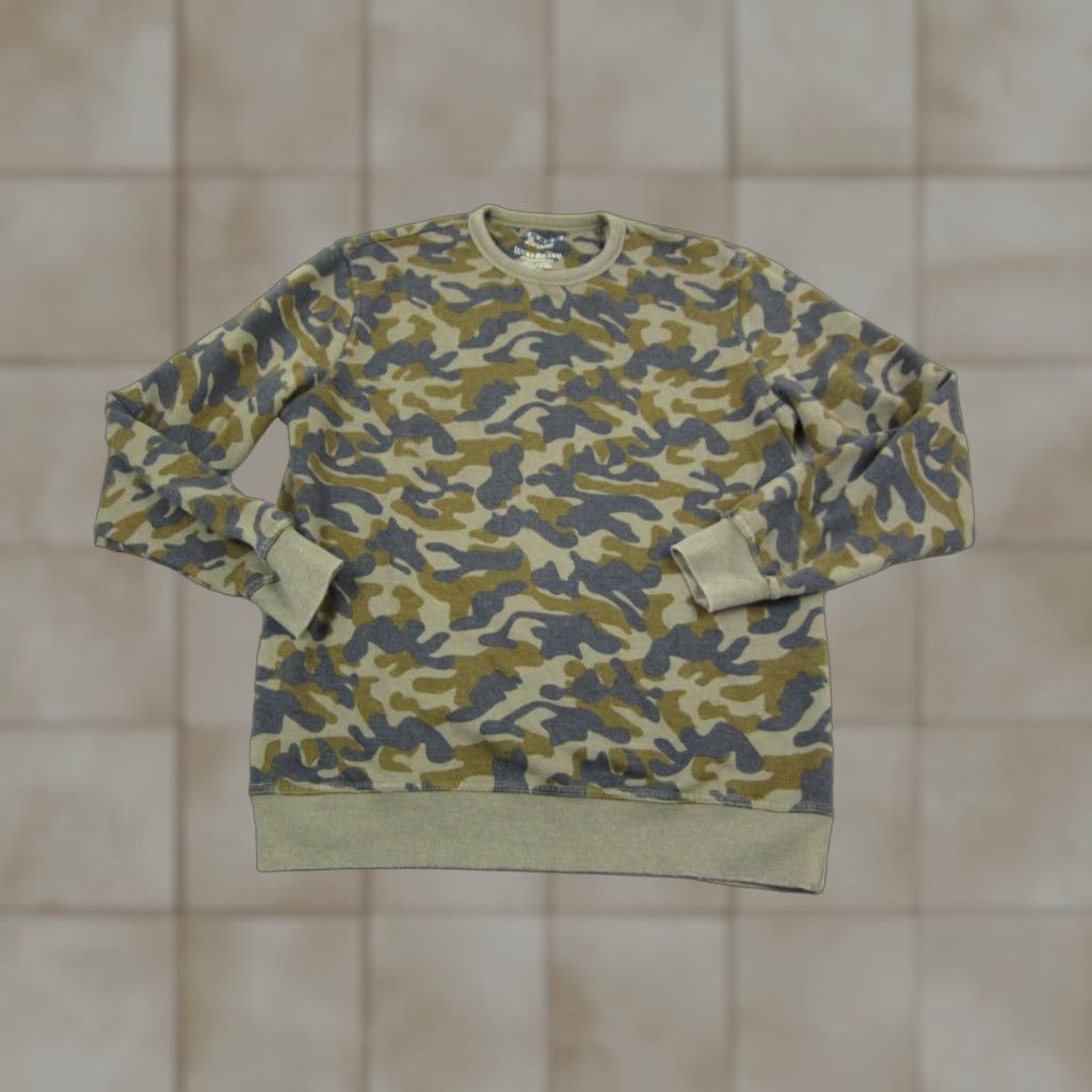 Lucky Brand Lucky Brand Sweatshirt Mens M Green Camouflage Fleece Pullover Crew Neck 90s City Classic Vintage: No Size US M / EU 48-50 / 2 - 1 Thumbnail
