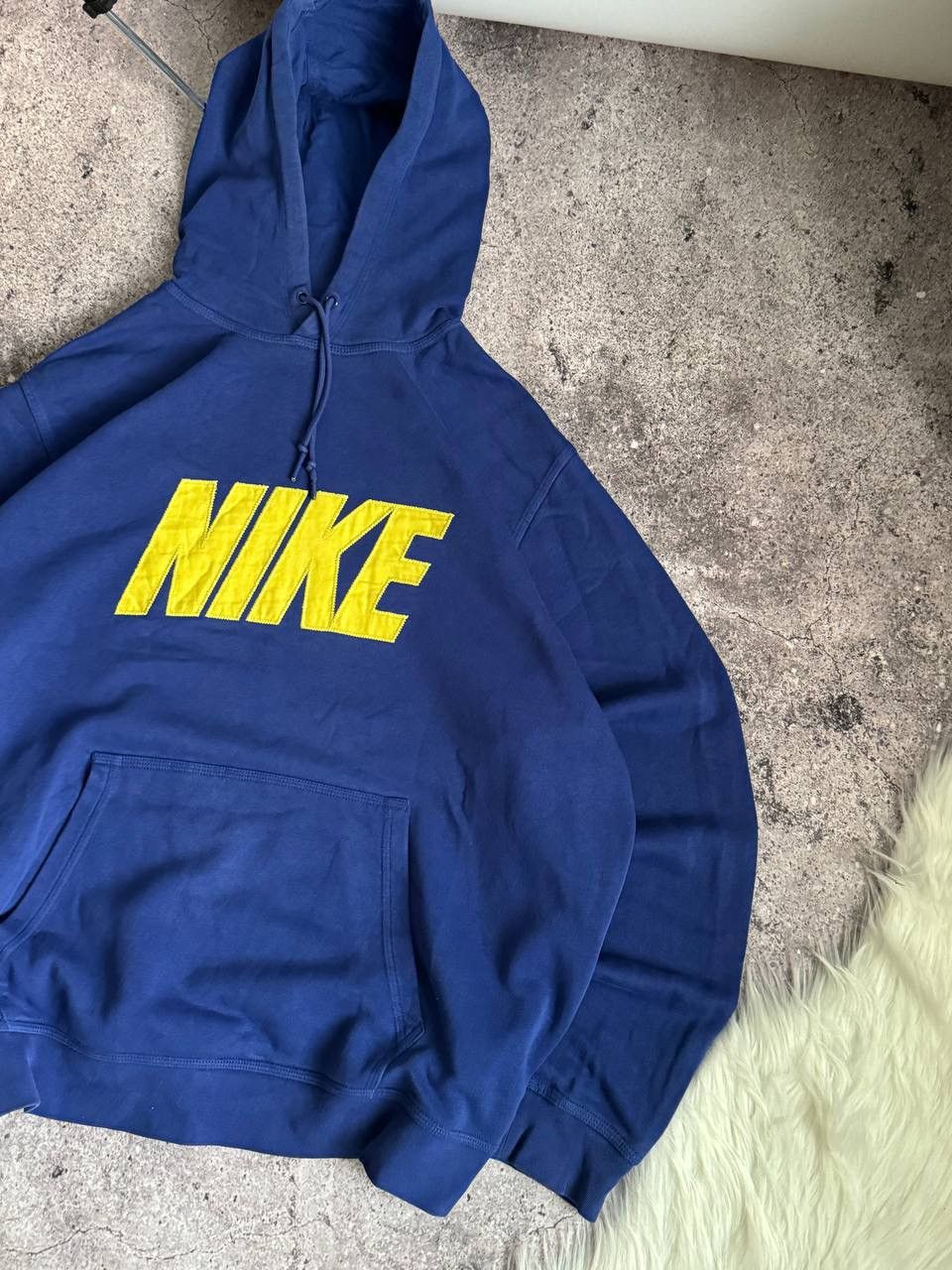 Nike Vintage Nike Y2K swoosh oversized blue hoodie Size US XL / EU 56 / 4 - 7 Thumbnail