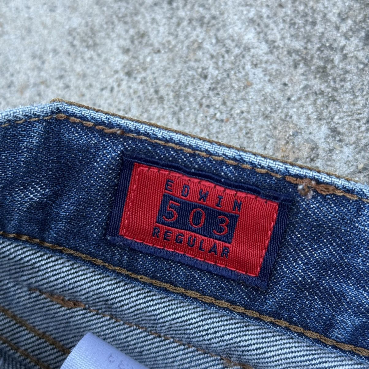 Edwin Edwin Men’s 503 Regular Straight Jeans Blue Selvedge Denim Size US 28 / EU 44 - 10 Thumbnail