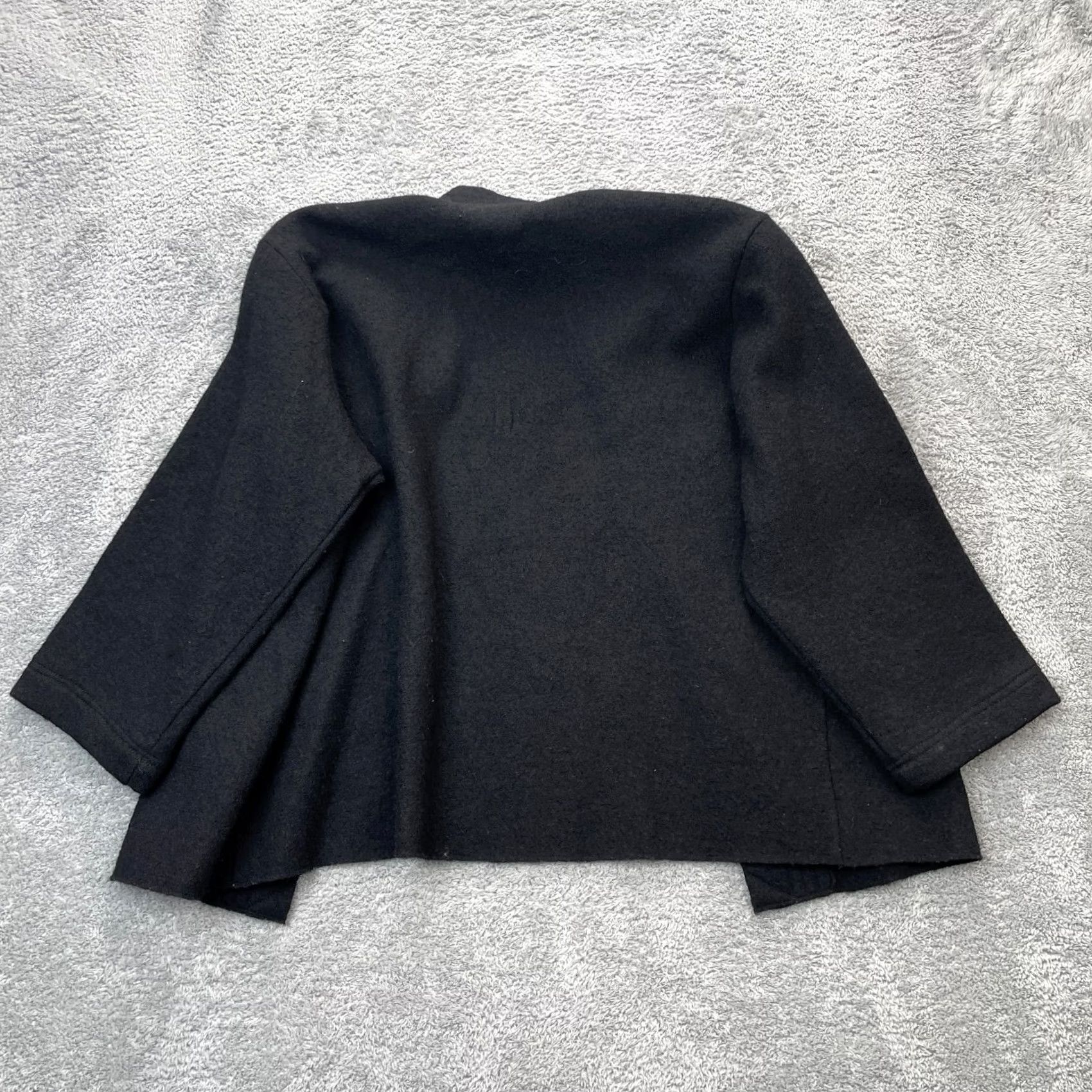 Coldwater Creek Coldwater Creek Jacket Womens XL Black Wool Coat Open Front Warm Winter Size XL / US 12-14 / IT 48-50 - 2 Thumbnail