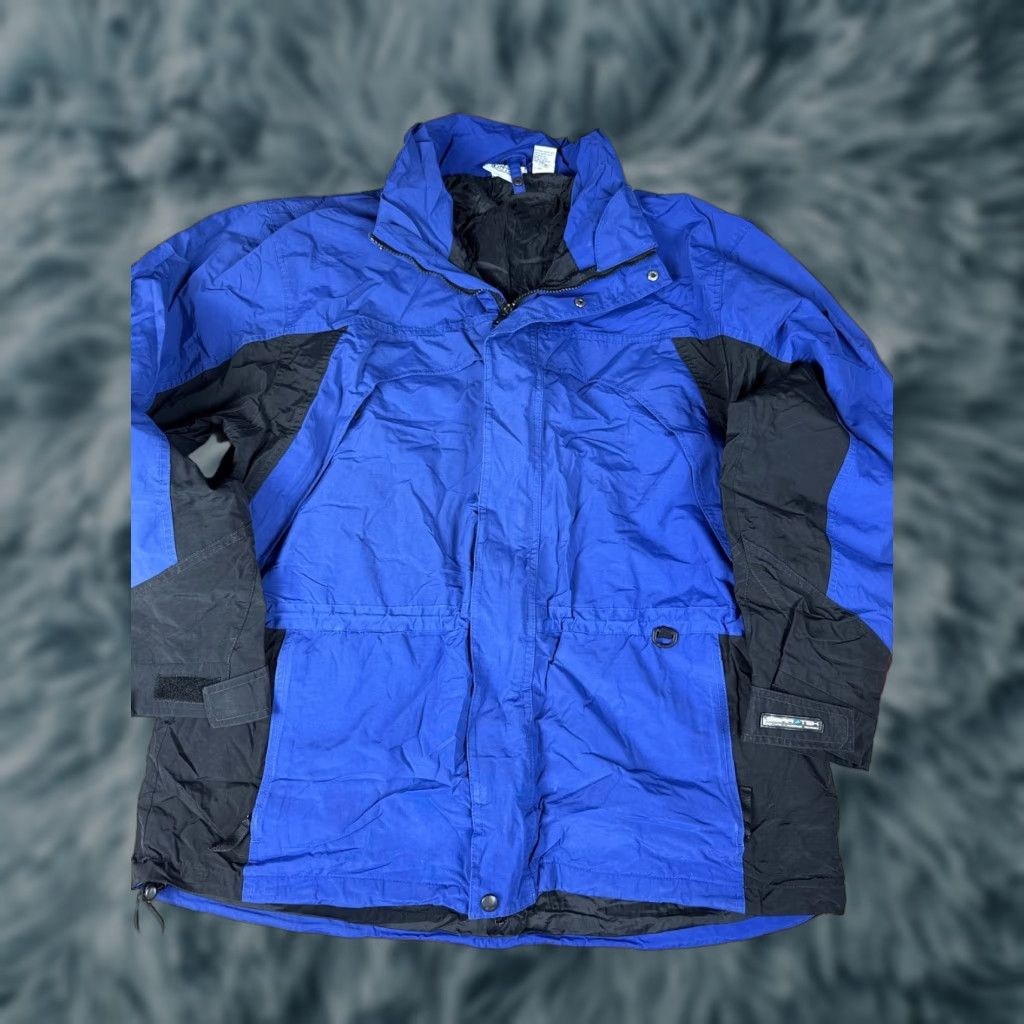 Vintage Joe Outdoors Coat Mens XL Black & Blue Sierratek Parka Rain Jacket Size US XL / EU 56 / 4 - 1 Thumbnail