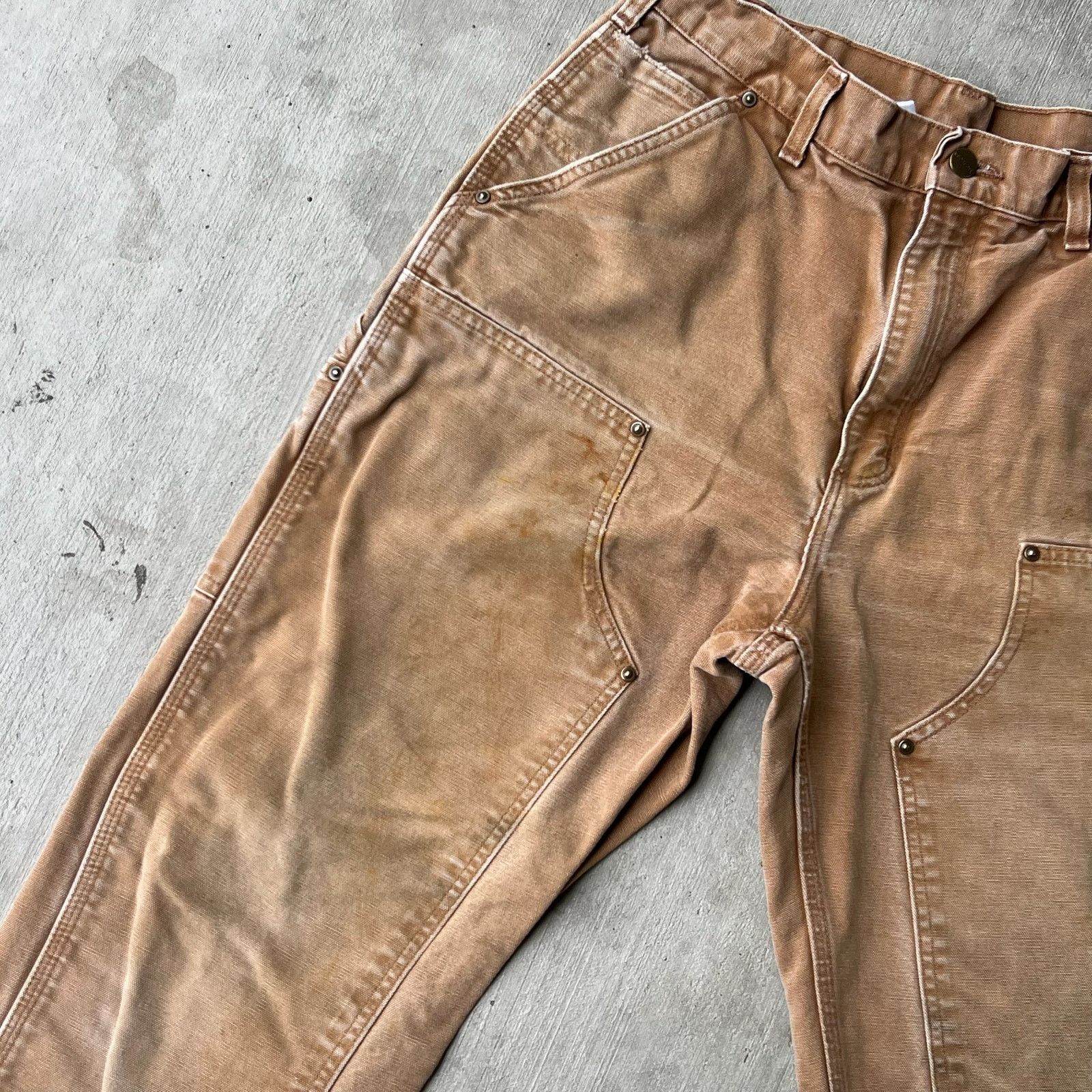 Carhartt × Vintage Carhartt brown double knee work wear carpenter pants Size US 31 - 3 Thumbnail