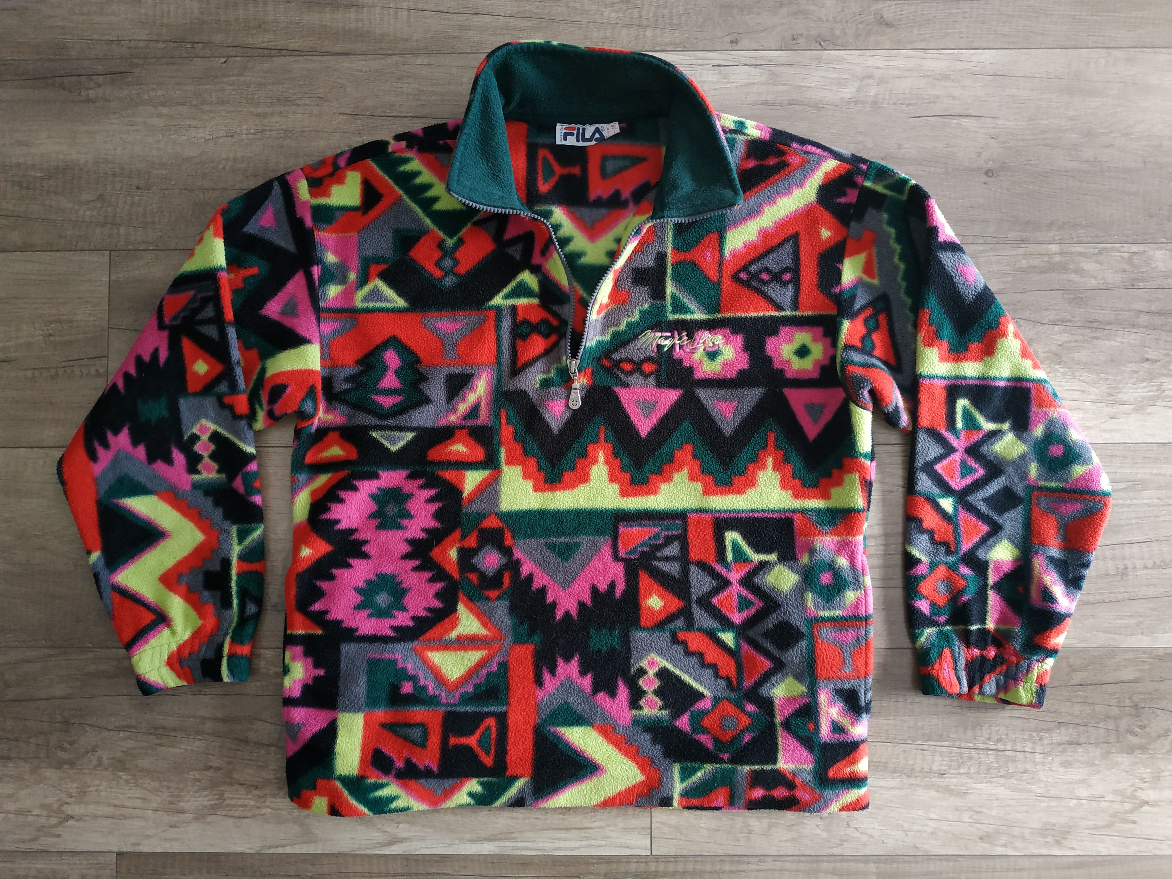 90s FILAフリースジャケット刺繍ロゴ スキーウェア magiclane Fila × Vintage Fila Magic Line 90s Reversible Fleece Jacket