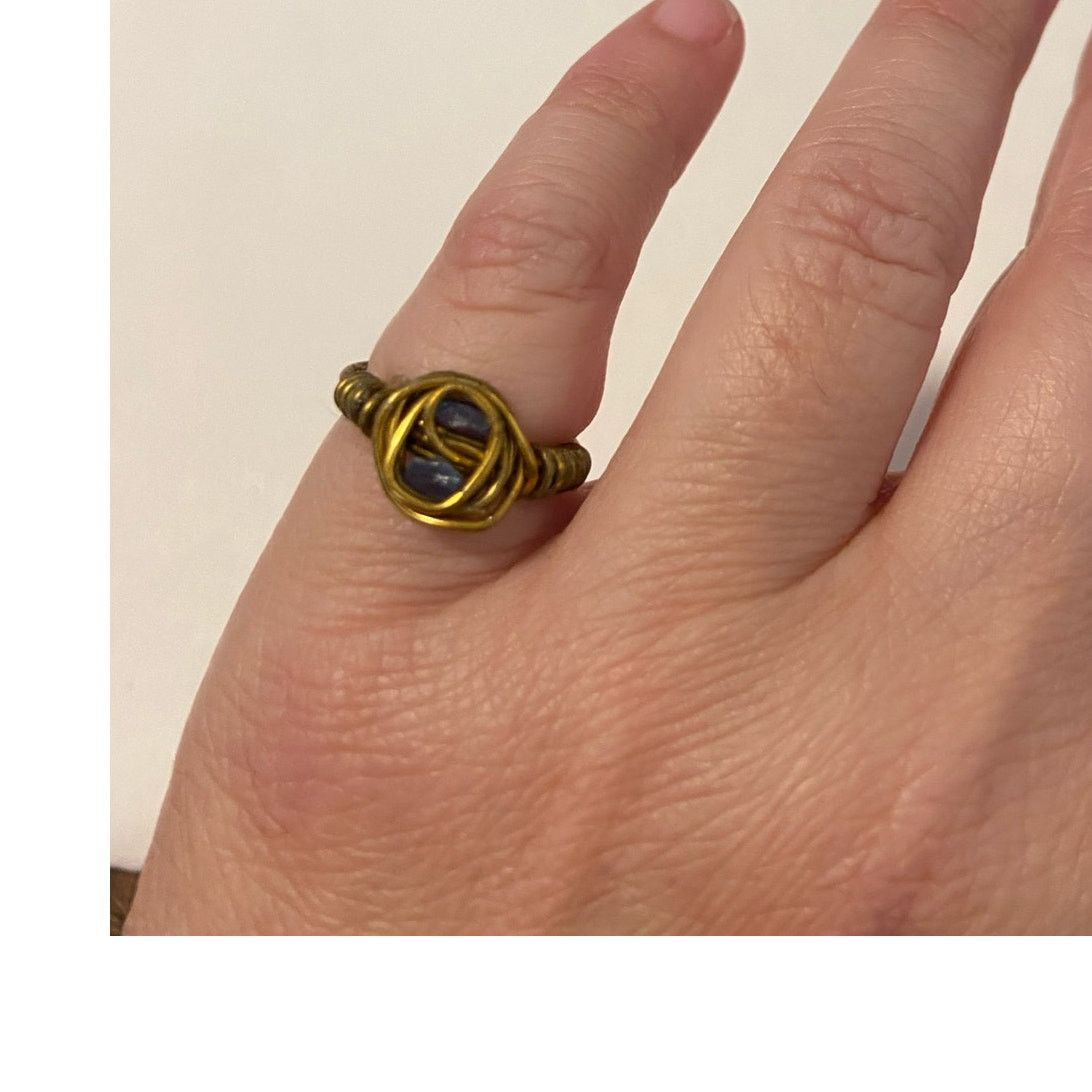 Handmade Handmade wire wrapped ring size 4 Size ONE SIZE - 1 Thumbnail
