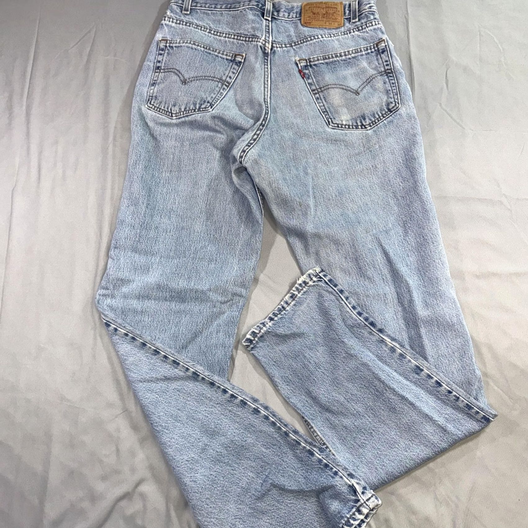 Levi's VINTAGE Levi's 550 Jeans Mens 34x34 Light Wash Relaxed Tapered USA 90s Denim Size US 34 / EU 50 - 2 Thumbnail