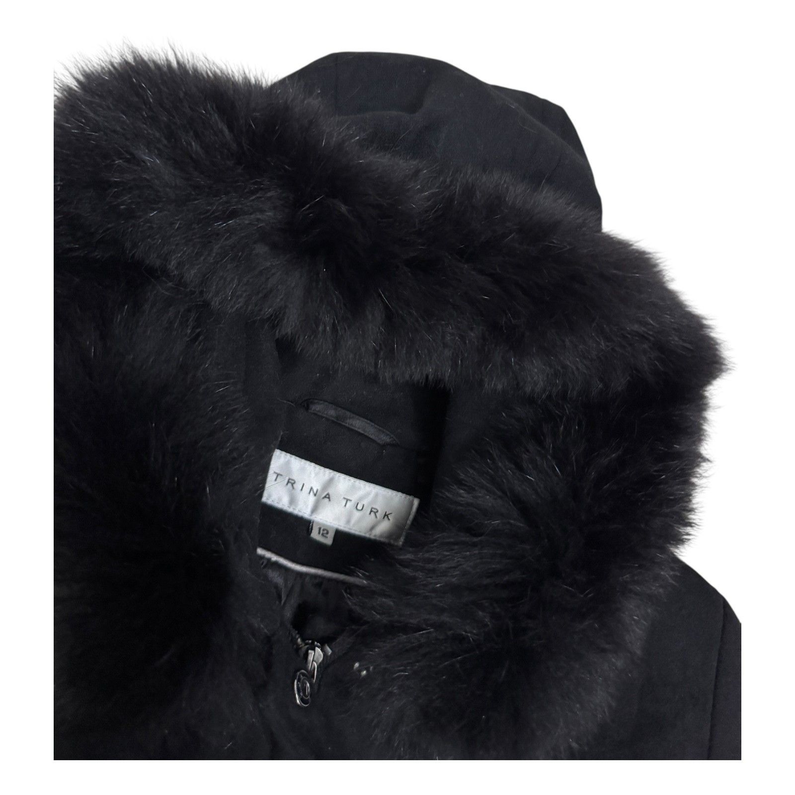 Trina Turk TRINA TURK Genuine FOX FUR & Wool Luxury Vintage Pea Coat 12 Size XL / US 12-14 / IT 48-50 - 2 Thumbnail