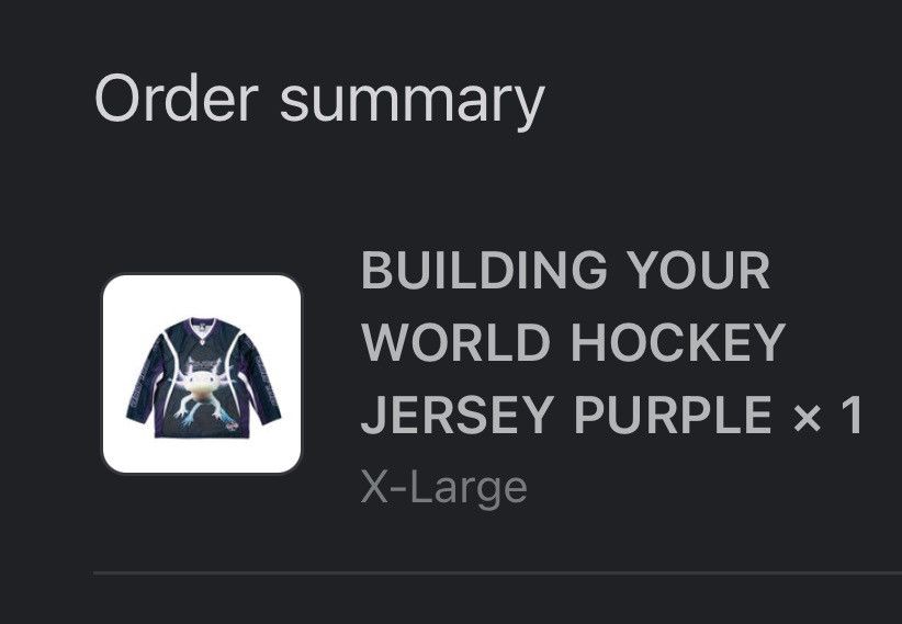 Palace Axolotl Building Your World Hockey Jersey Purple