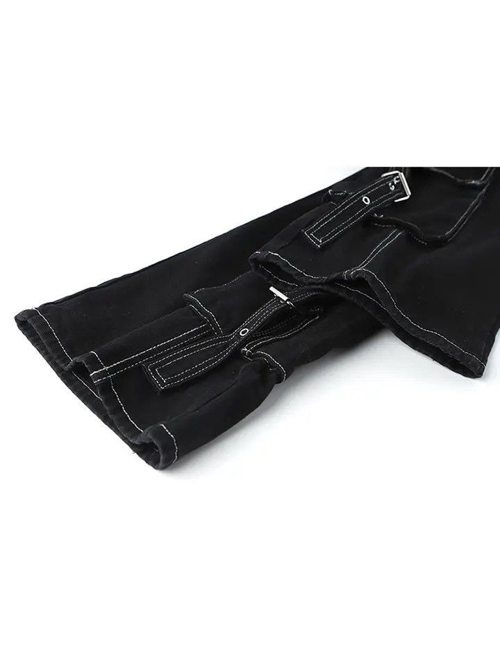 Jean Black Cargo Carpenter Denim Jeans Size US 32 / EU 48 - 6 Thumbnail