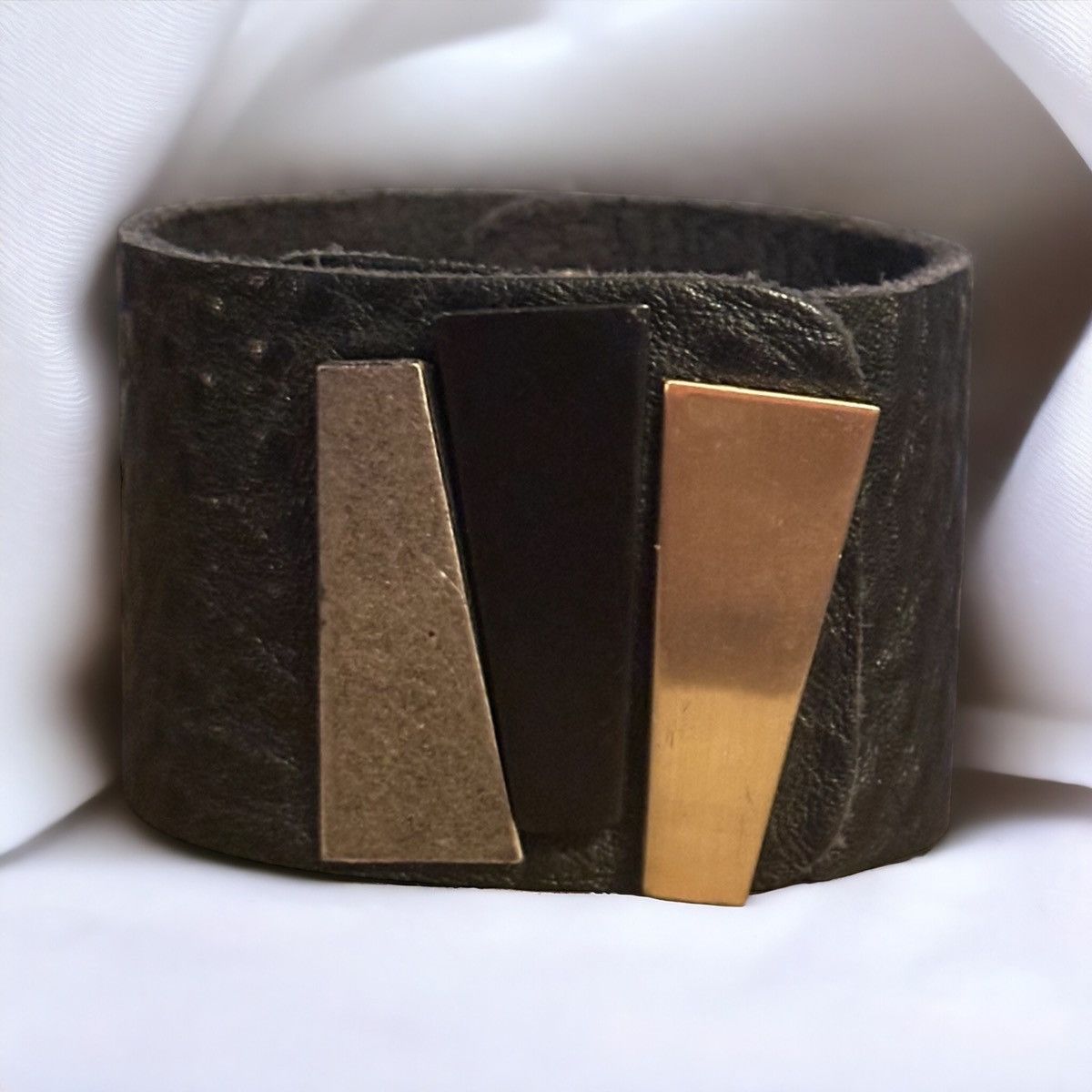 Other Wide black leather bracelet Size ONE SIZE - 1 Thumbnail
