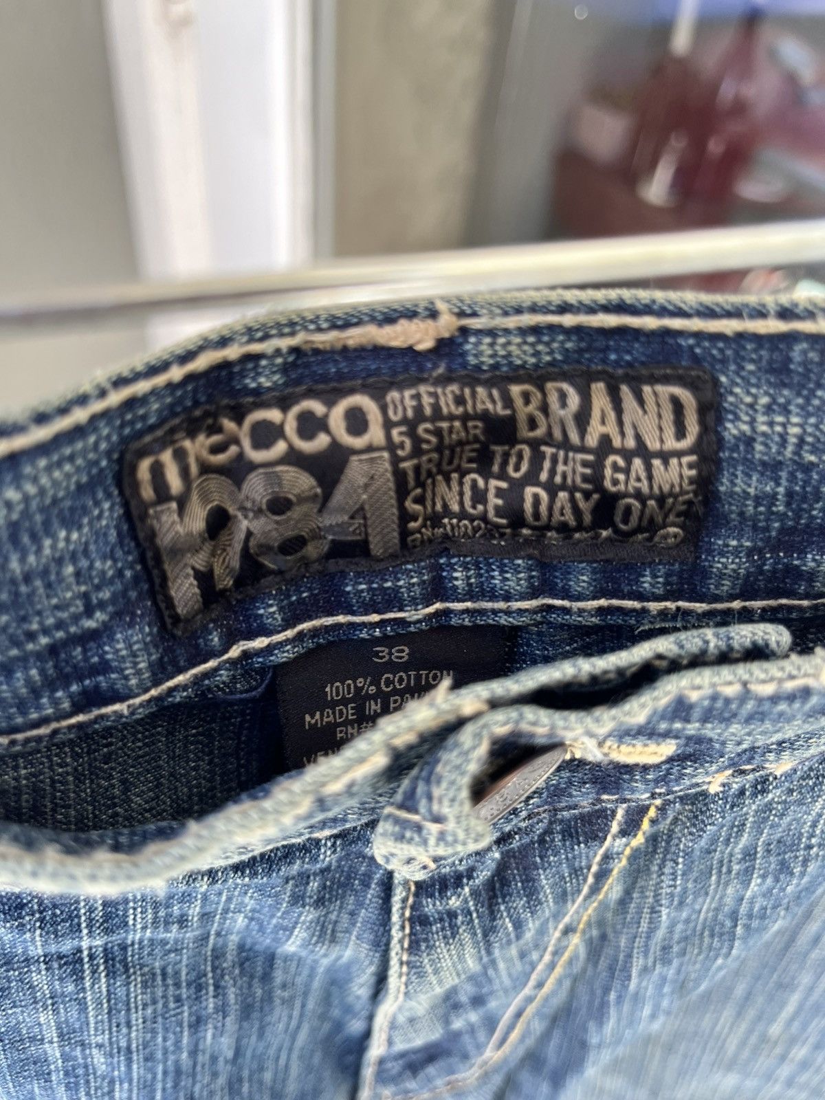 Mecca Y2K SUPER BAGGY JORTS well past the knee Size US 38 / EU 54 - 3 Thumbnail