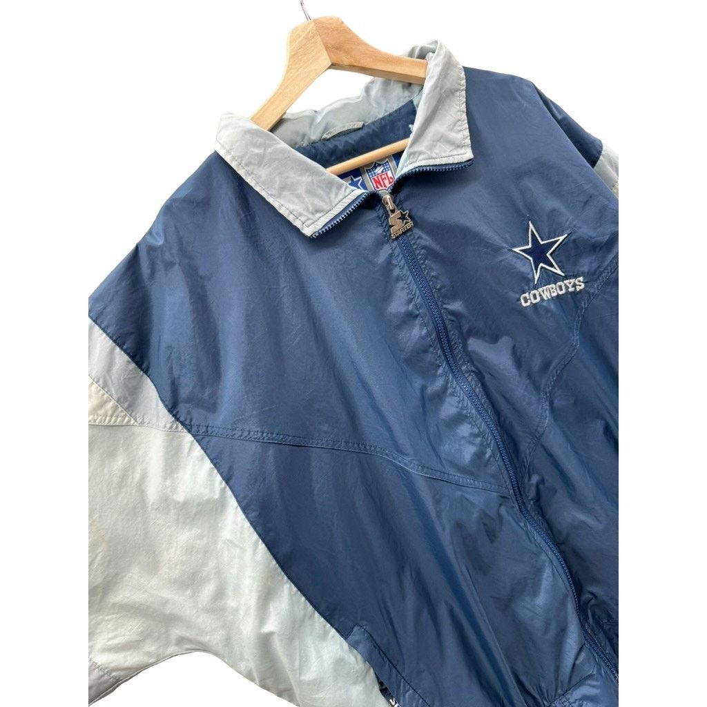 NFL × Starter × Vintage 1990's Starter Dallas Cowboys Windbreaker Zip Jacket Size US XL / EU 56 / 4 - 7 Thumbnail