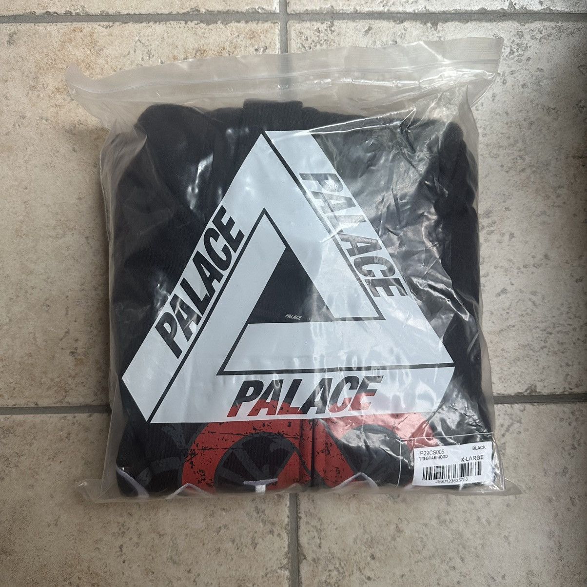 Palace Palace Tri-Gram Hood Black Size XL | Grailed