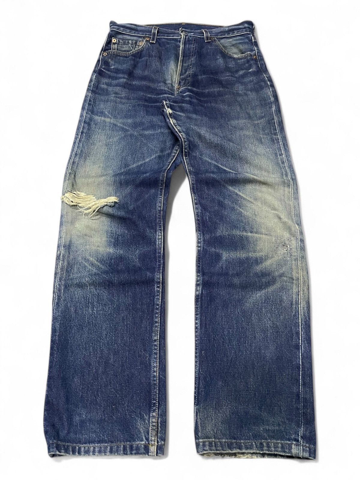 Vintage Levis 501XX Faded Mud Wash Distressed Jeans