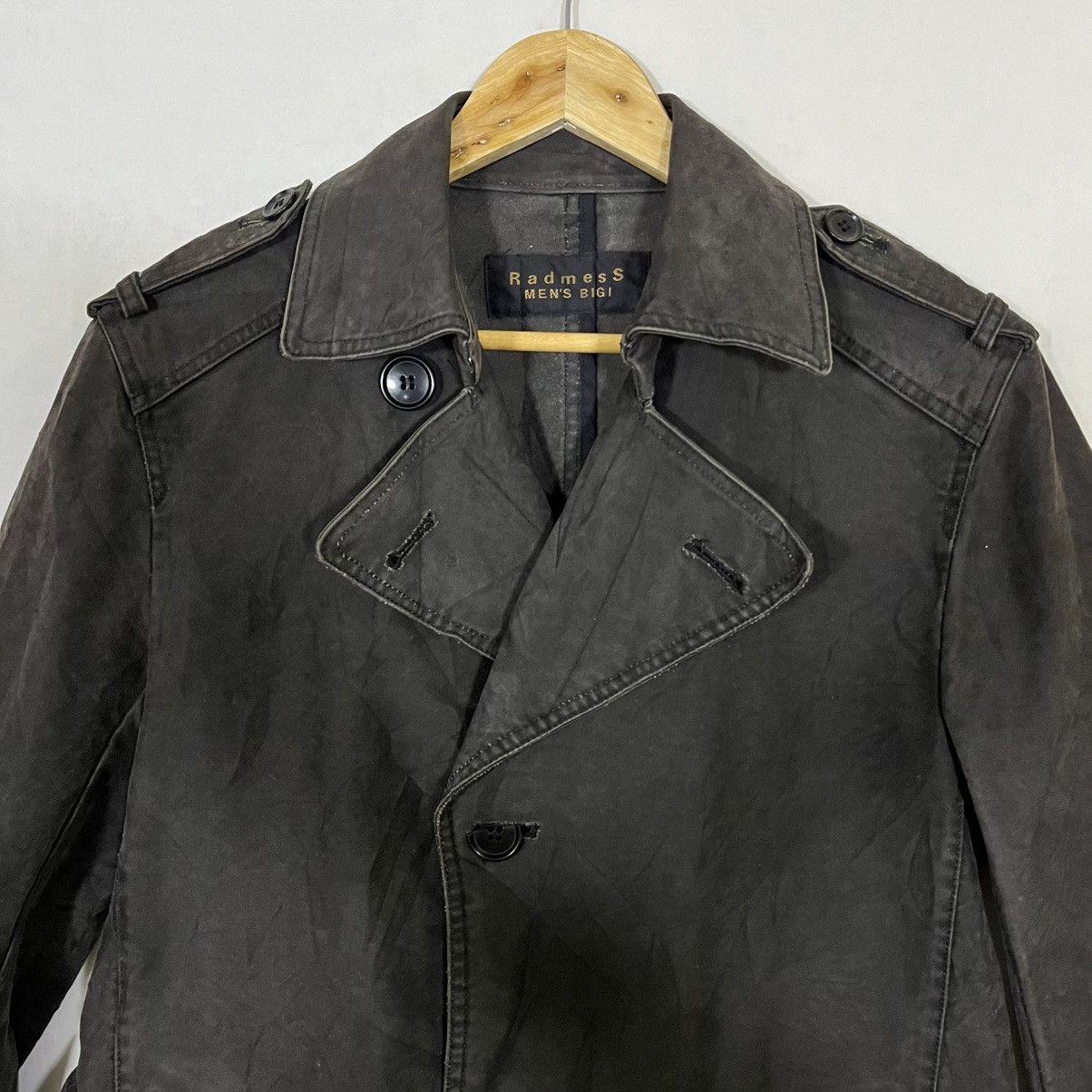 FrenchTrotters VINTAGE RADMESS MEN’S BIGI HEAVYWEIGHT BELTED TRENCH COAT Size US M / EU 48-50 / 2 - 2 Thumbnail