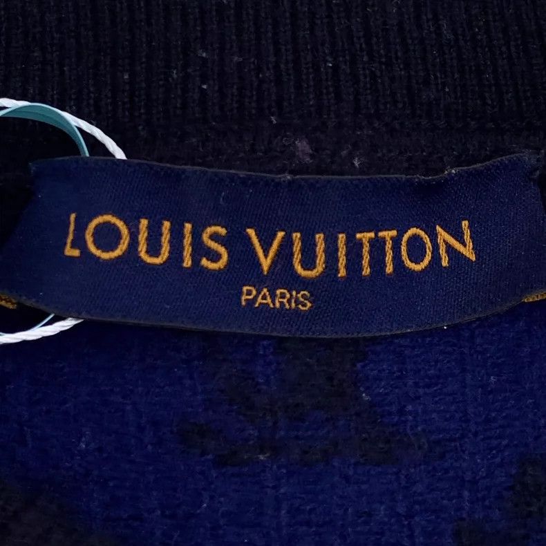 Louis Vuitton Louis Vuitton Navy back logo jacquard printed cashmere cre Size US S / EU 44-46 / 1 - 5 Thumbnail