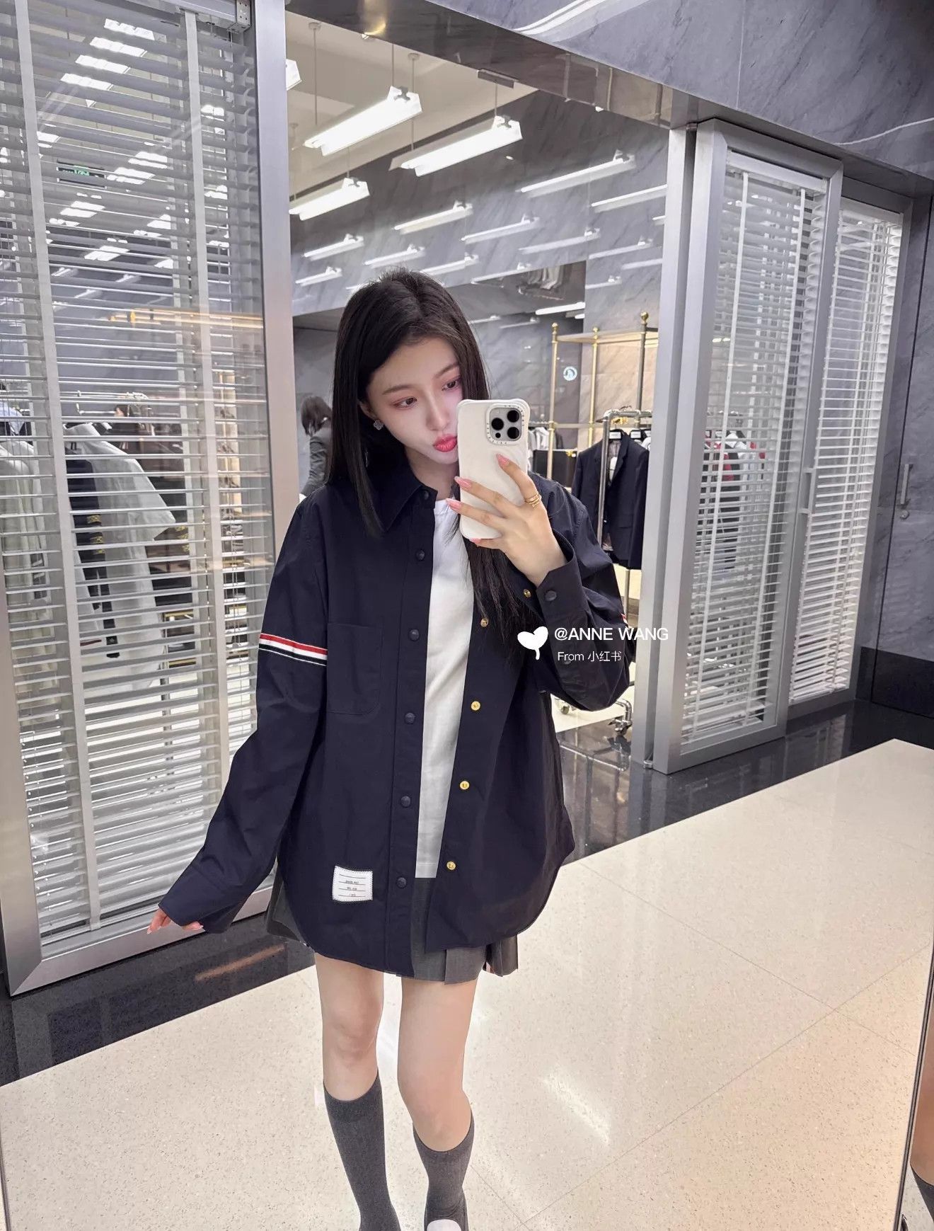 Thom Browne Thom Browne Double Sleeve Badge Jacket Navy Size 0 Size US XS / EU 42 / 0 - 9 Thumbnail