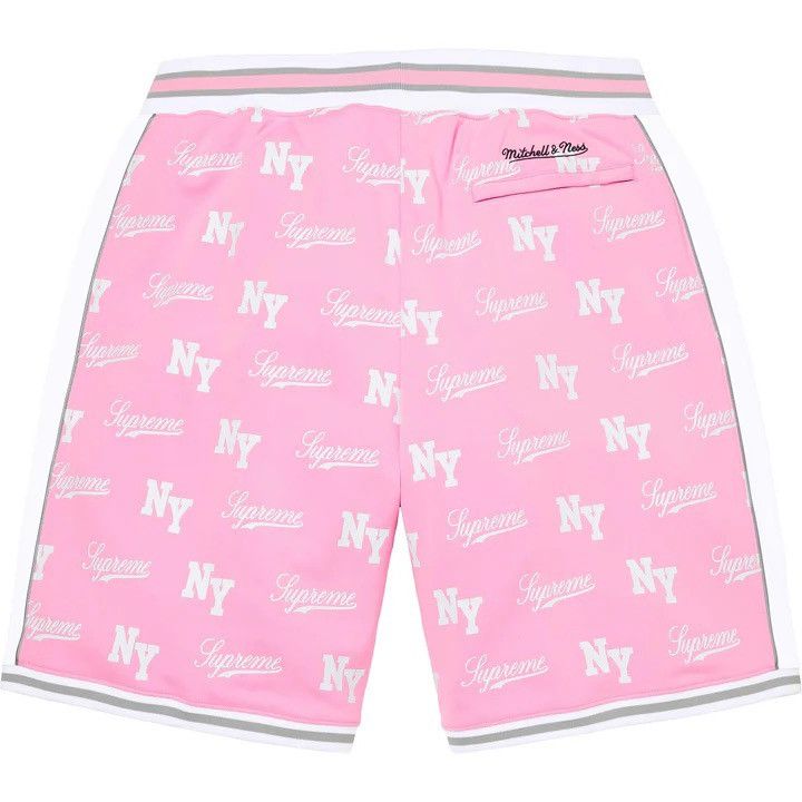 Mitchell & Ness × Supreme Supreme®/Mitchell & Ness Monogram Basketball Short Pink Size US 30 / EU 46 - 2 Thumbnail
