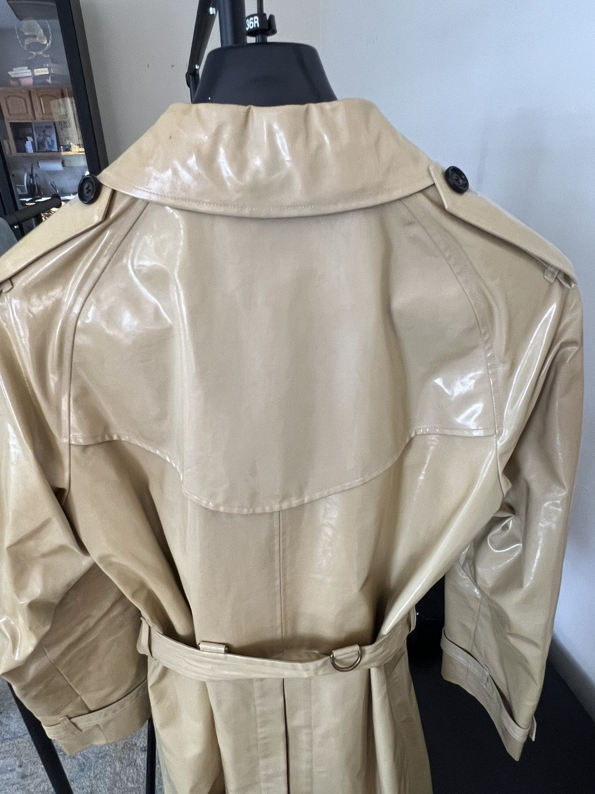 Burberry BURBERRY Laminated Gabardine Trench Coat Size US S / EU 44-46 / 1 - 4 Thumbnail