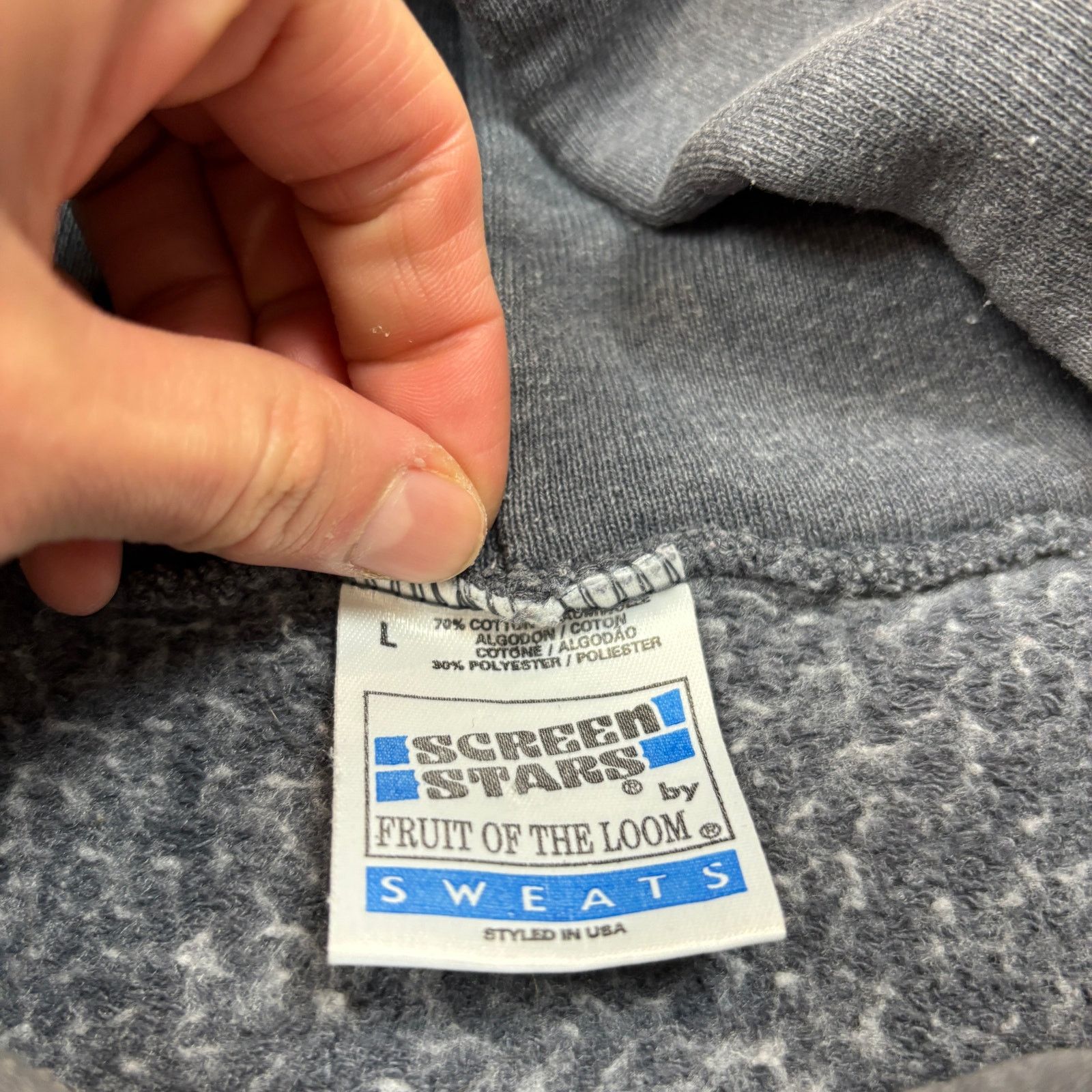 Fruit Of The Loom × Vintage Vintage 90s Oxford University Hoodie Men's Large College Size US L / EU 52-54 / 3 - 4 Thumbnail