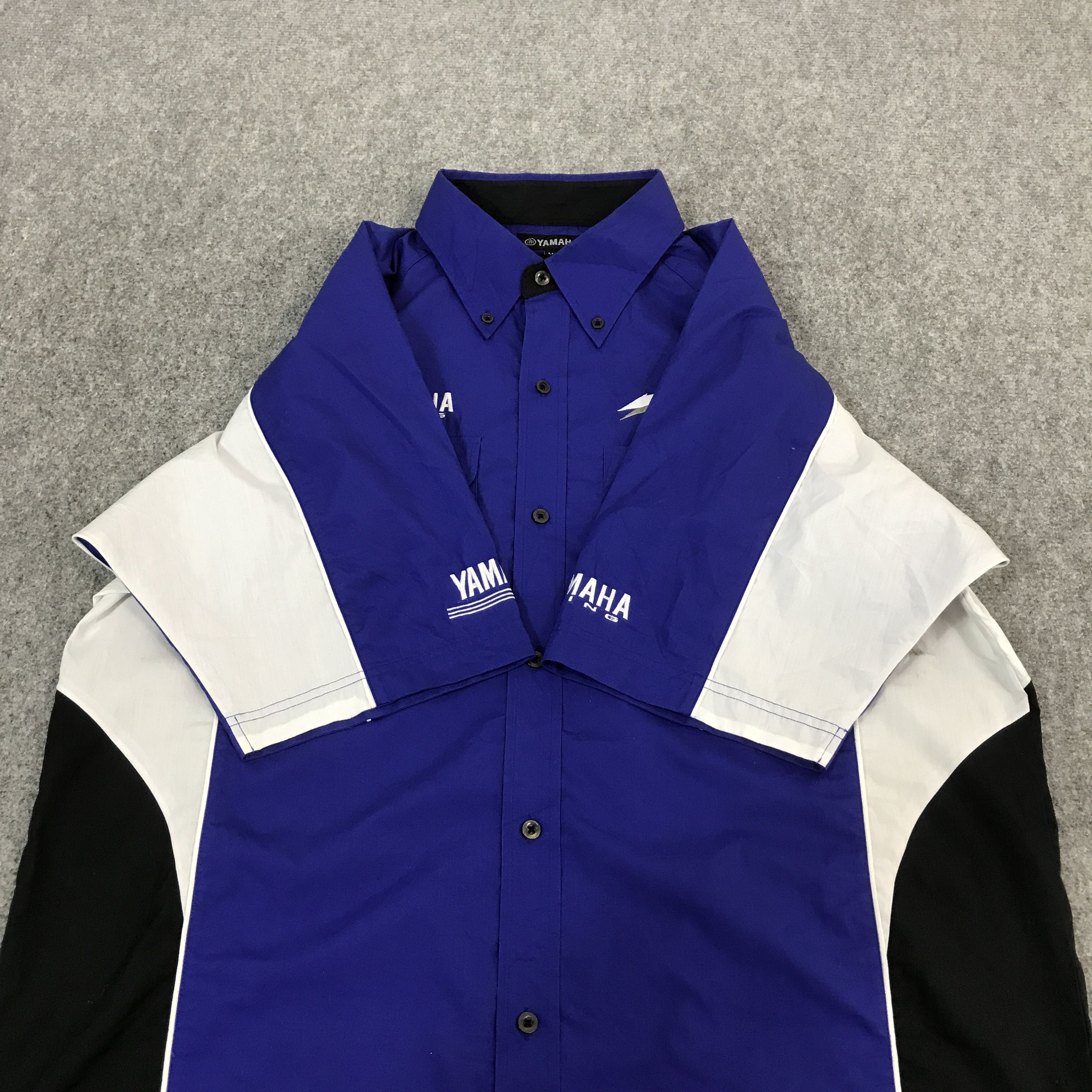 Japanese Brand × Yamaha YAMAHA RACING BLUE RARE BUTTON UP SHIRTS Size US L / EU 52-54 / 3 - 8 Thumbnail