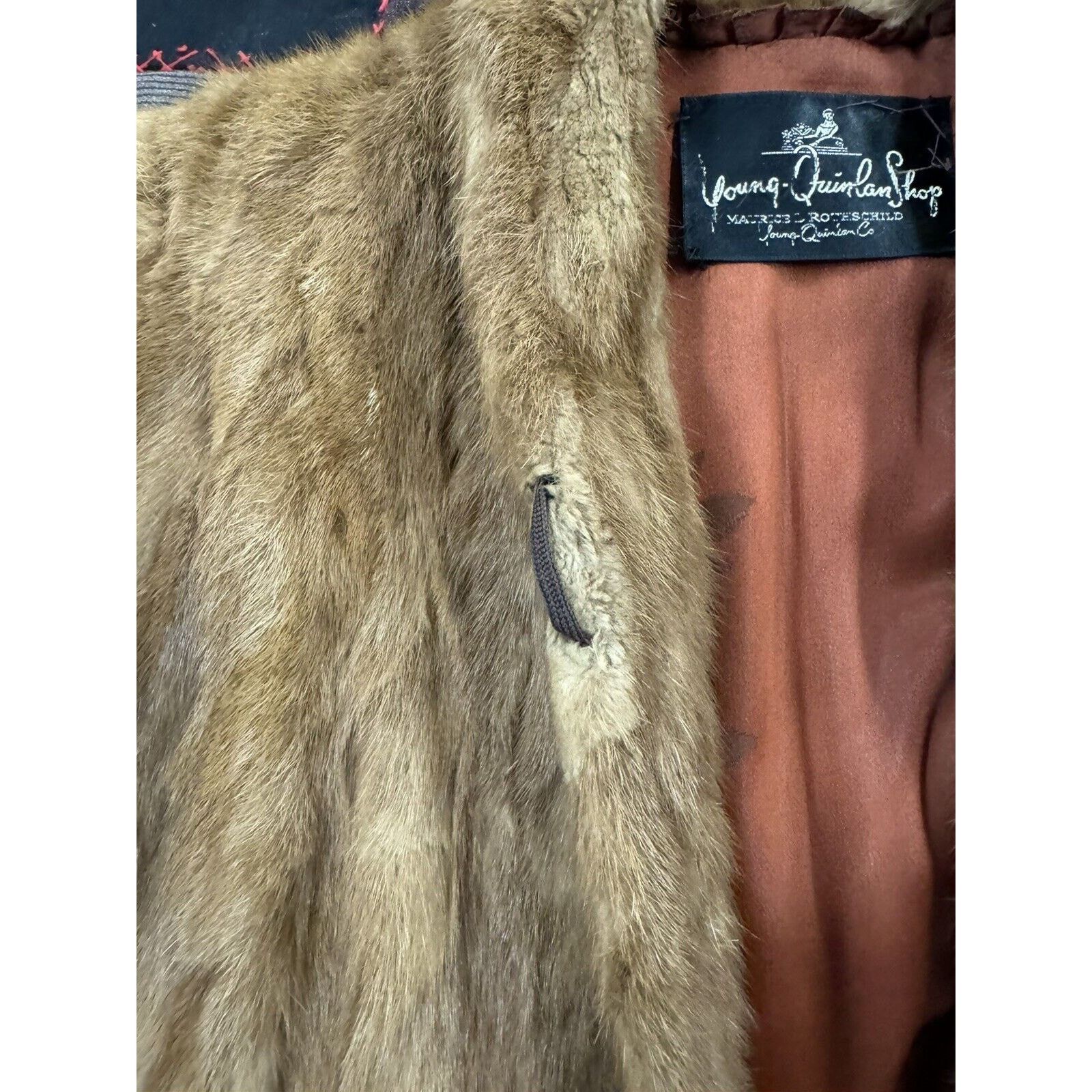 Other True Vintage 1950s Brown Mink Coat Winter Mob Boss Women’s M Size M / US 6-8 / IT 42-44 - 6 Thumbnail