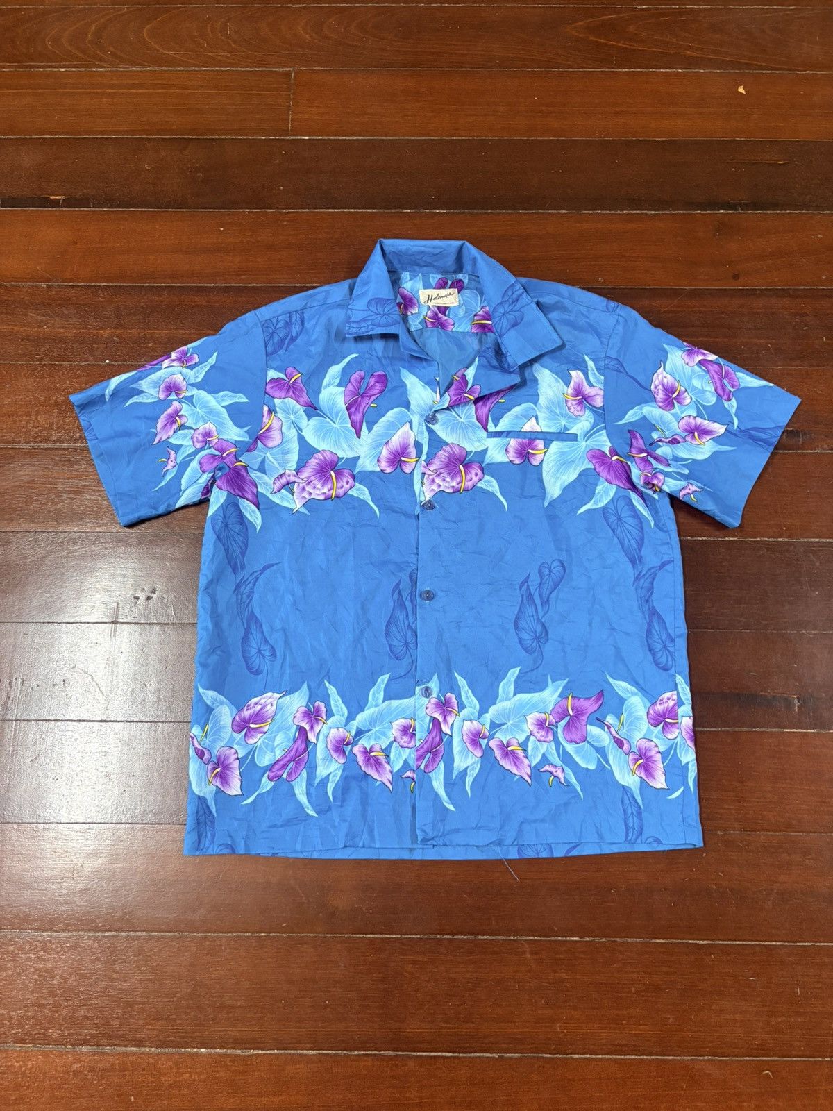 Jams World 80s Rare Vintage halena Hawaii Button Up Patterned Shirt Size US L / EU 52-54 / 3 - 1 Thumbnail