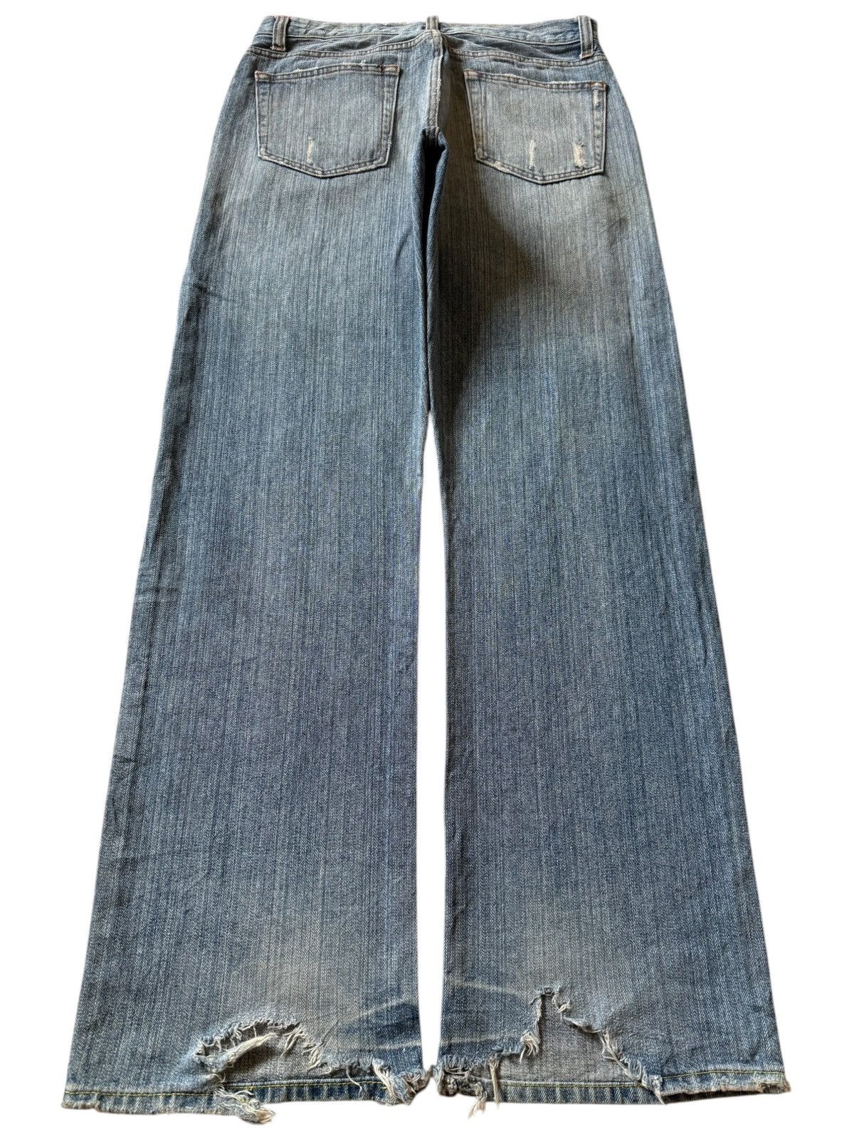 Burberry Vintage Nylaus Faded Wash Distress Baggy Jeans Size US 32 / EU 48 - 2 Thumbnail
