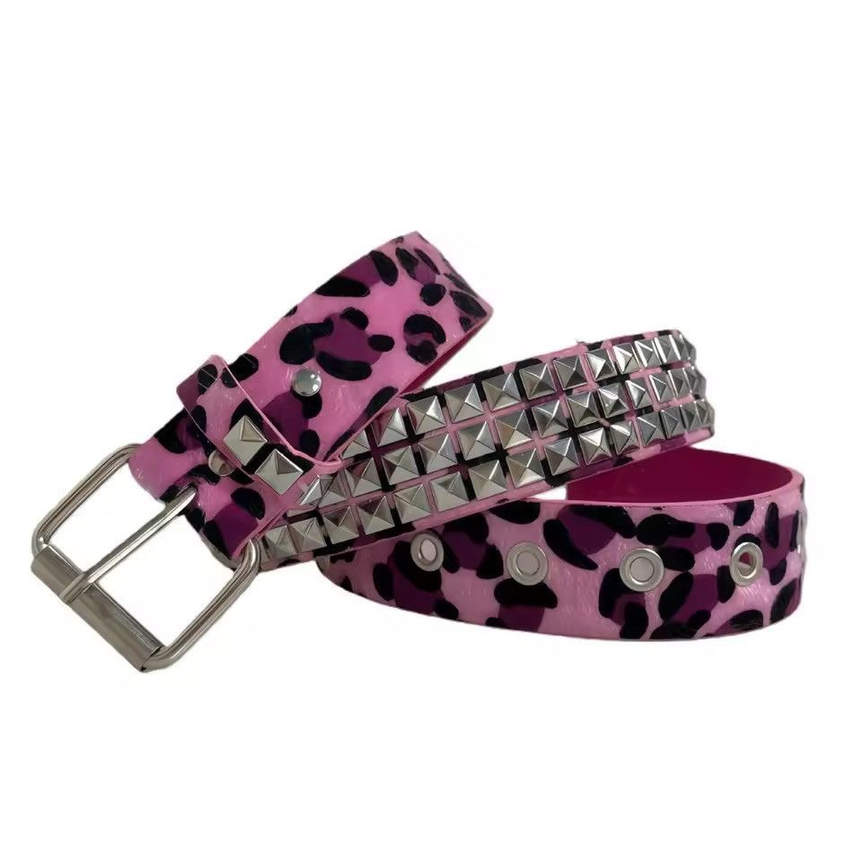 Japanese Brand Pink Leopard Belt 110 cm Size ONE SIZE - 1 Thumbnail