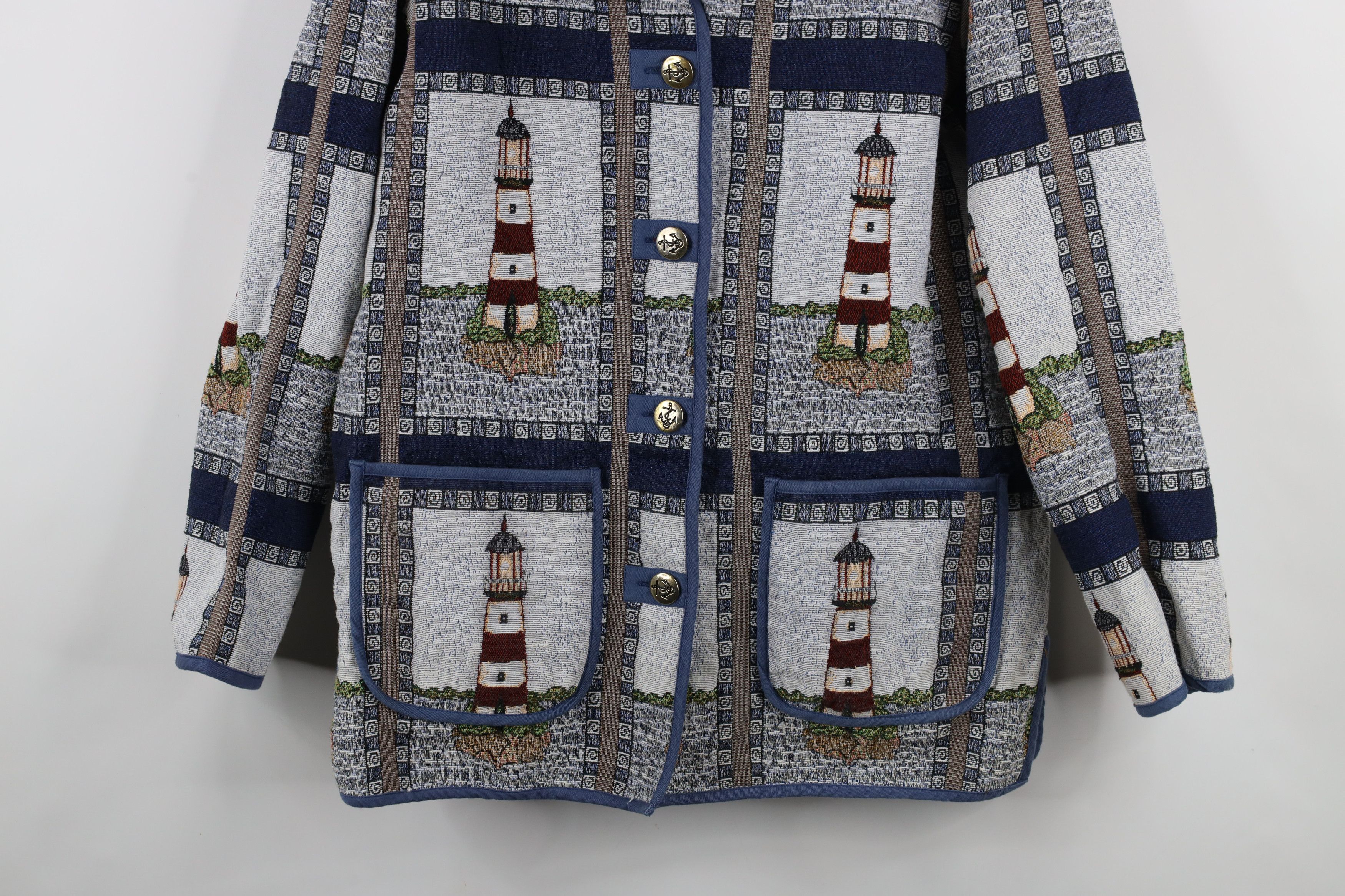 Vintage Vintage 90s Streetwear All Over Print Tapestry Jacket Size M / US 6-8 / IT 42-44 - 3 Thumbnail